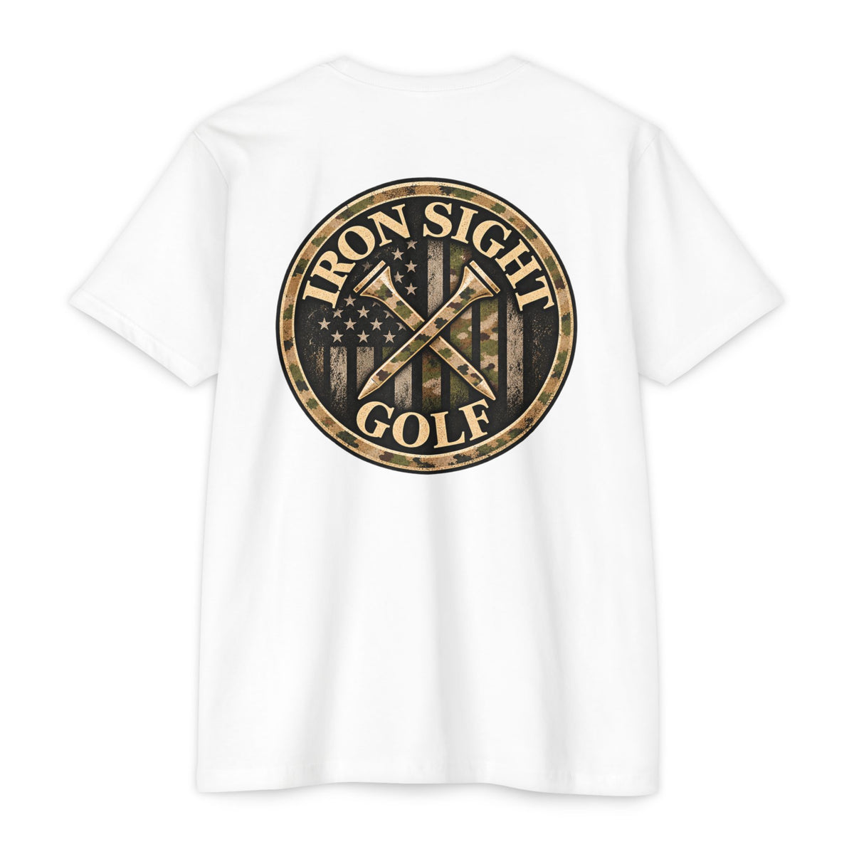 Iron Sight Golf Salute to Service Flag Graphic Golf T-Shirt