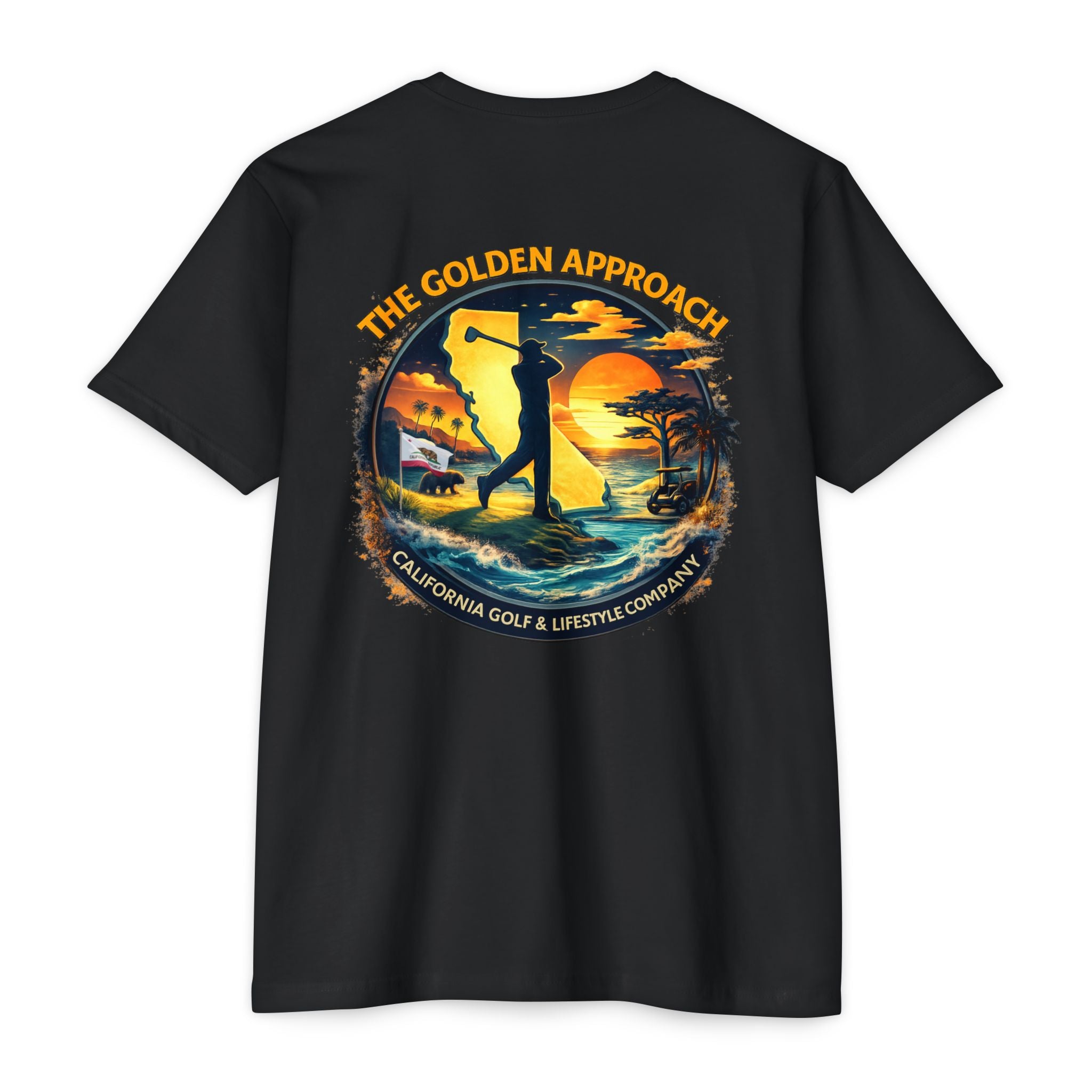 The Golden Approach California golf T-shirt by Iron Sight Golf