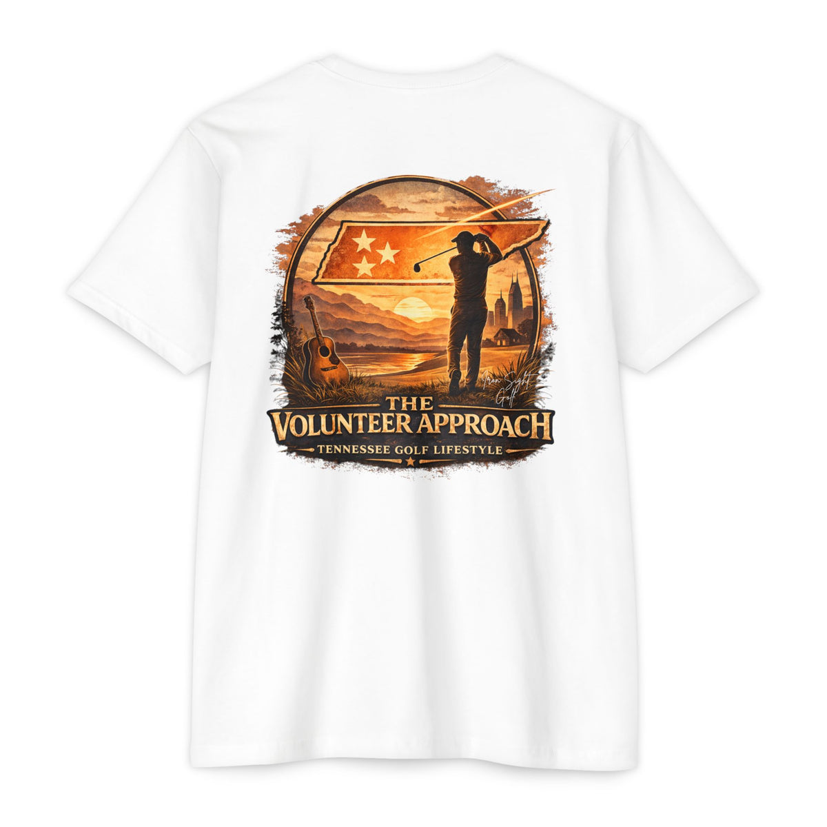 The Volunteer Approach Tennessee golf T-shirt by Iron Sight Golf
