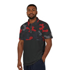 Iron Sight Golf – Red Camo Over Black Performance Polo - Iron Sight Golf