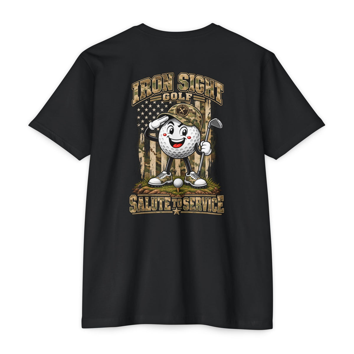 Iron Sight Golf Bogey Bob Salute to Service graphic T-shirt
