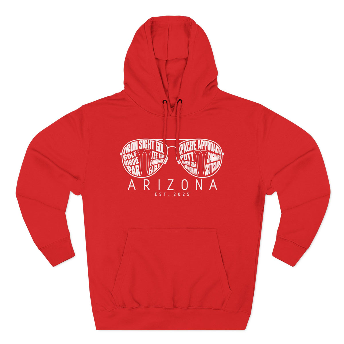 Arizona Golf Course Graphic Fleece Hoodie by Iron Sight Golf – product view 3