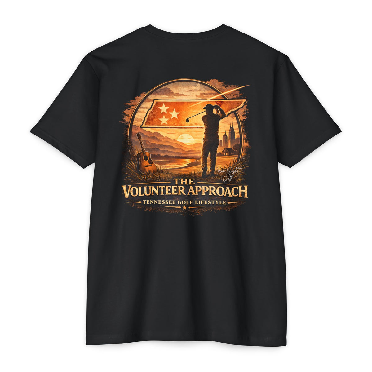 The Volunteer Approach Tennessee golf T-shirt by Iron Sight Golf