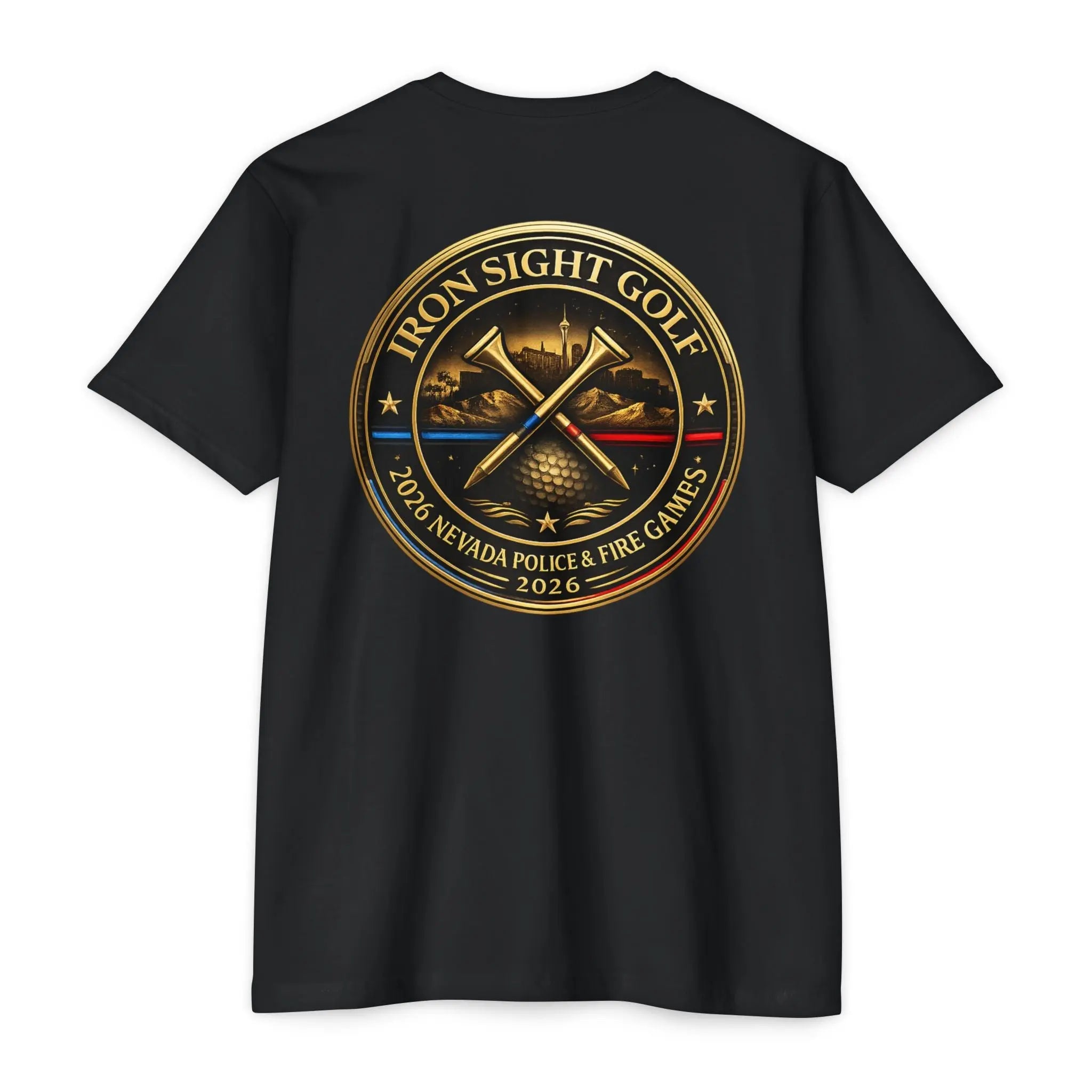 Nevada Police Fire Golf T-Shirt - Iron Sight Golf 2026 Games Edition Printify
