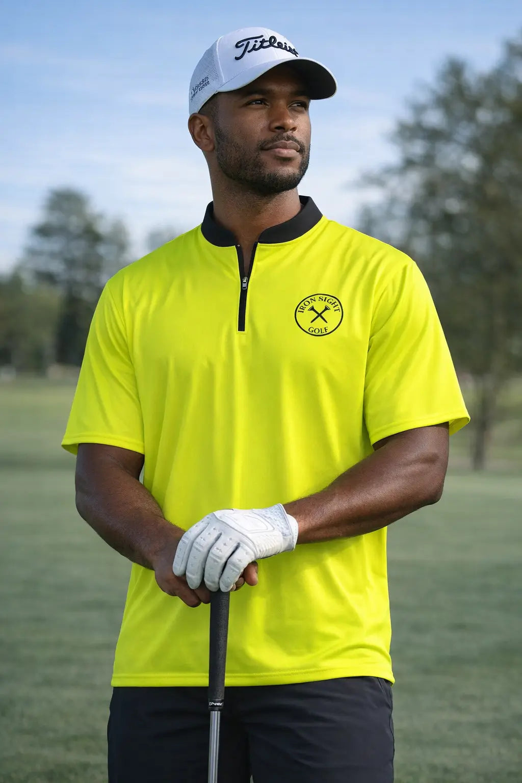 Iron Sight Sunshine 1/4 Zip Performance Golf Jersey catkissfish