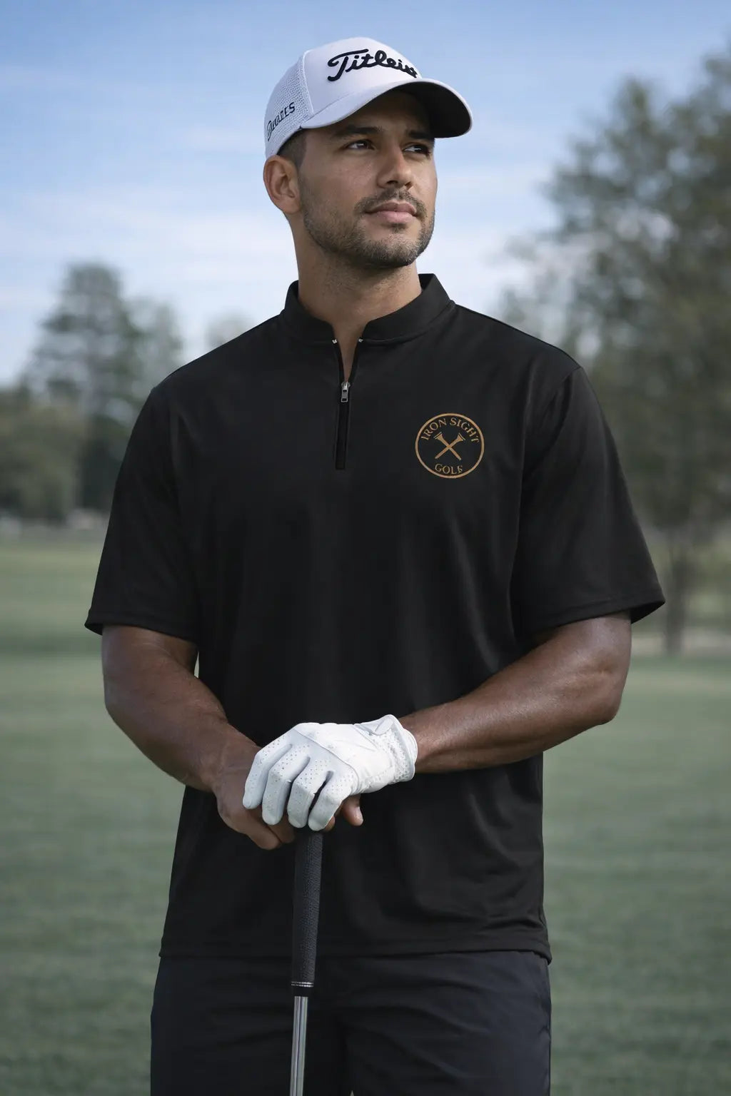 Original Iron Sight 1/4 Zip Performance Golf Jersey catkissfish