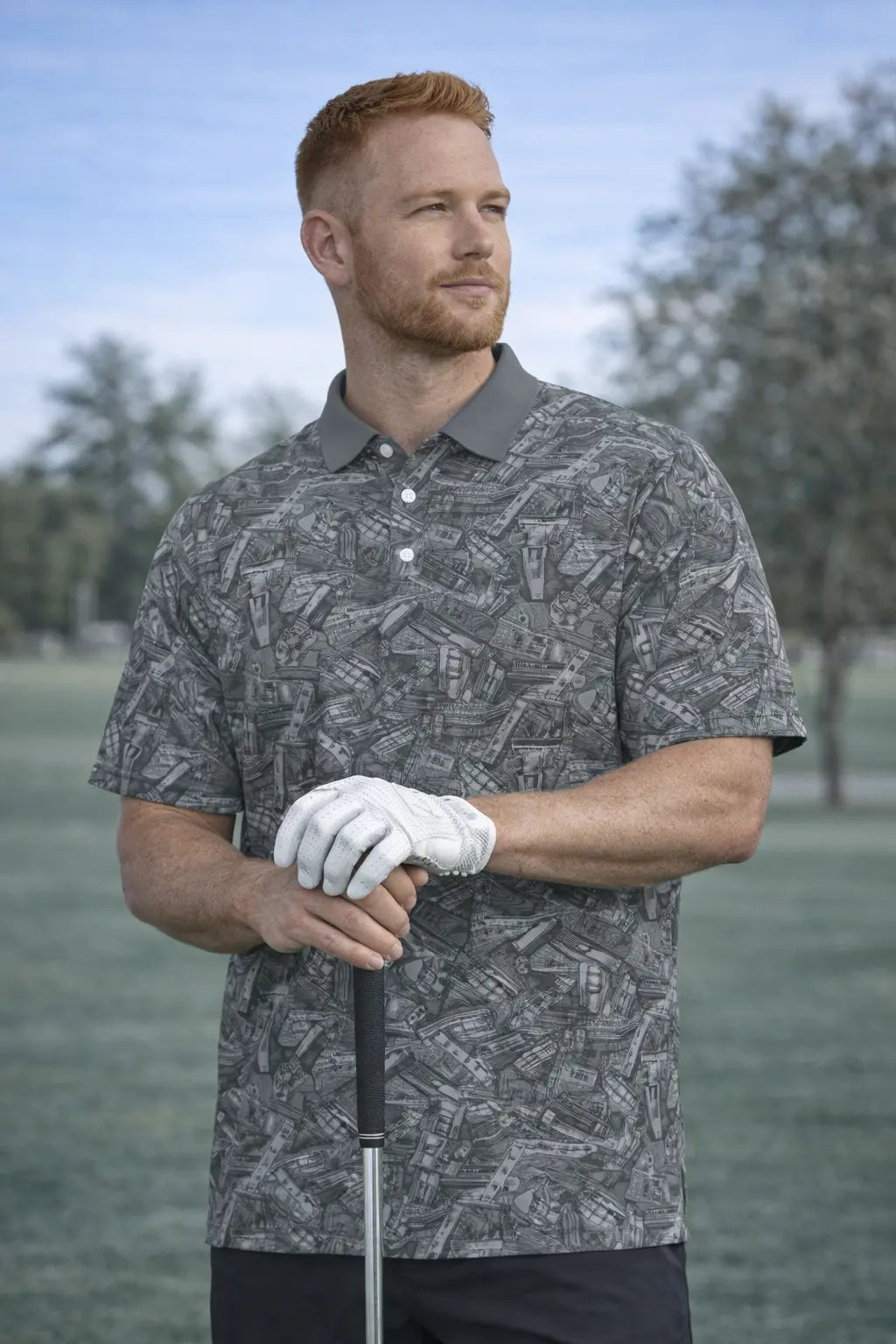 Iron Sight Stay Strapped Performance Golf Polo catkissfish