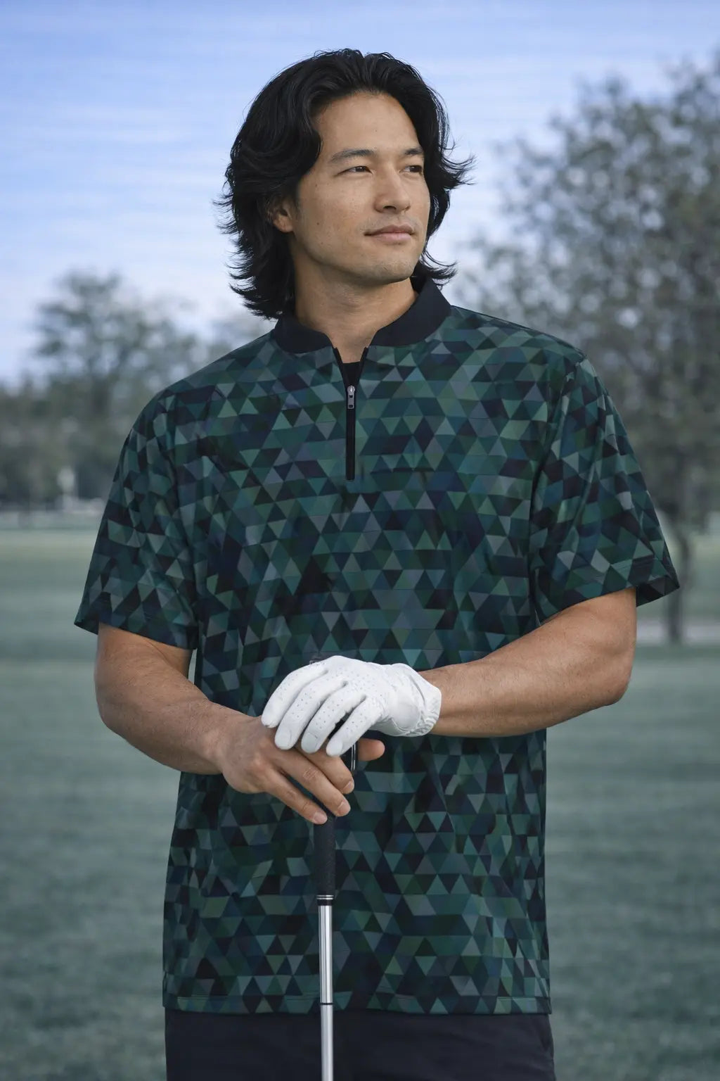 Emerald Shine Golf Jersey 1/4 Zip - Iron Sight Golf catkissfish