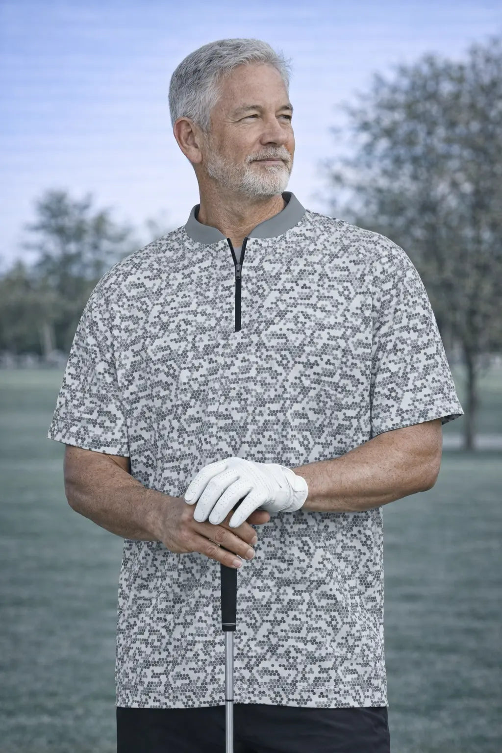 Dot Matrix Golf Jersey 1/4 Zip - Iron Sight Golf catkissfish