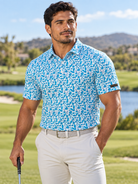 Pacific Bloom Premium Golf Polo by Iron Sight Golf