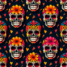 Day of the Dead Premium Golf Polo – Día de los Muertos pattern detail
