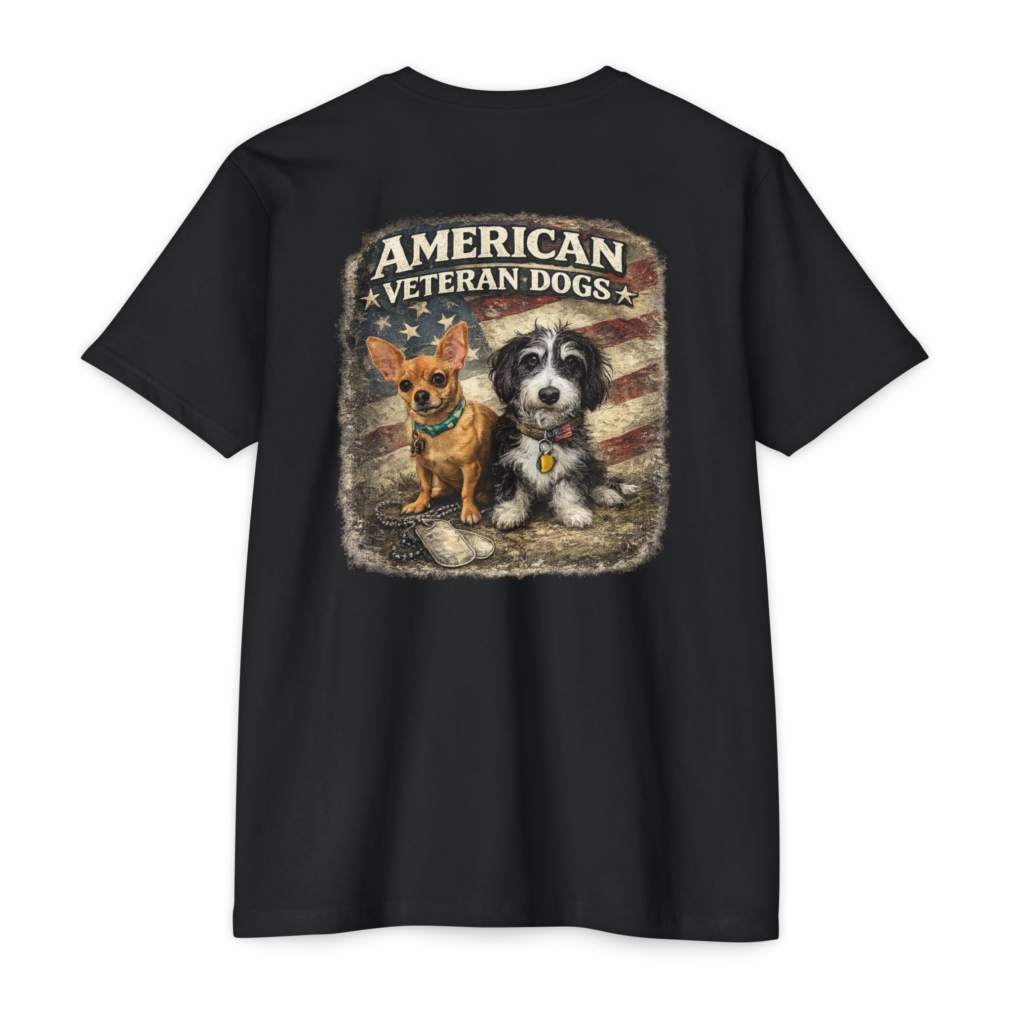 American Veteran Dogs Patriotic Graphic T-Shirt - image 1