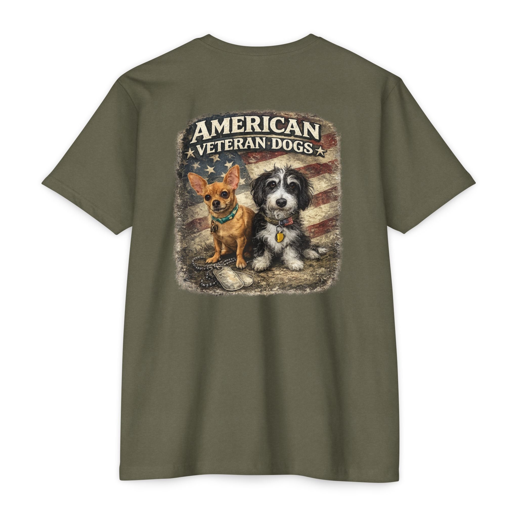 American Veteran Dogs Patriotic Graphic T-Shirt - image 2