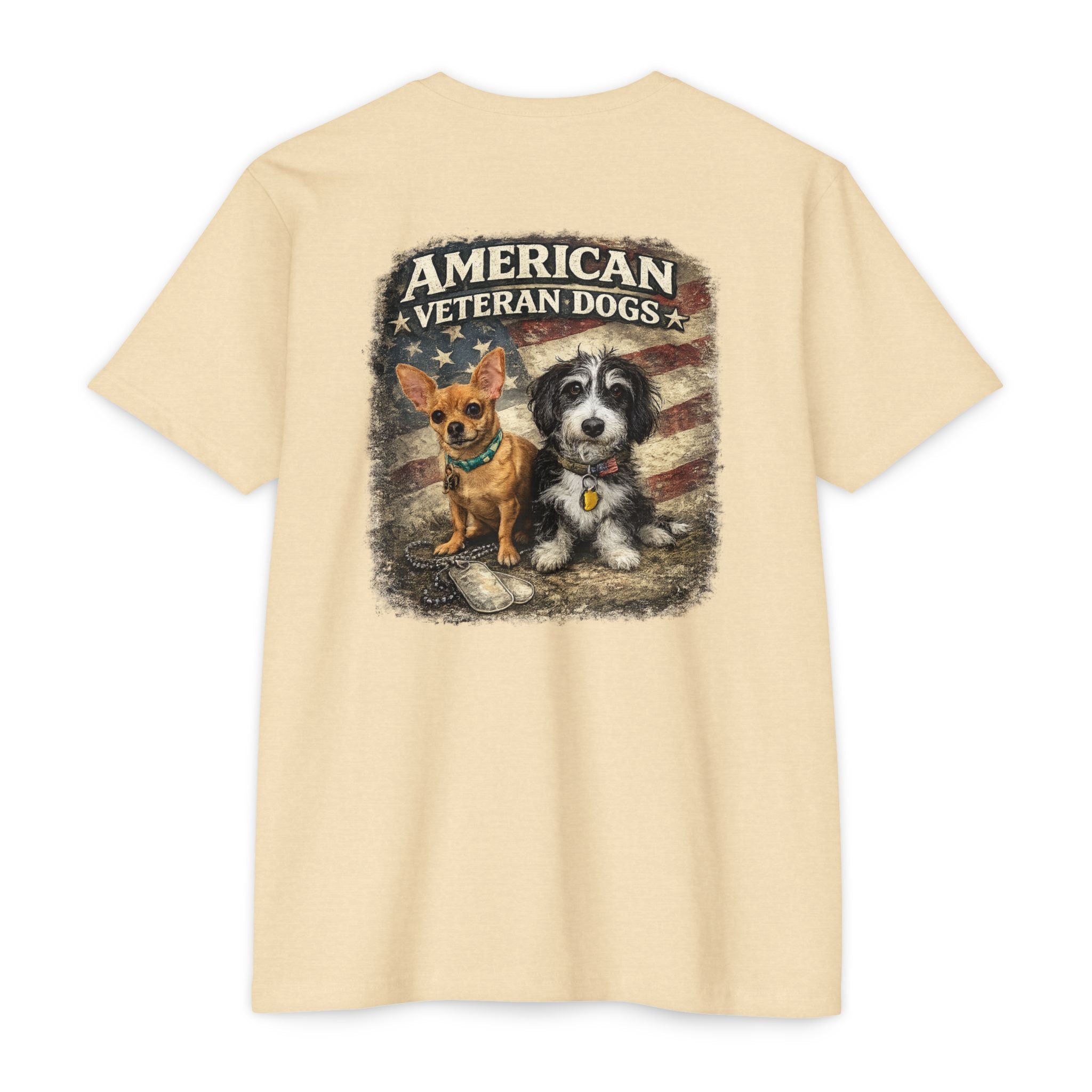 American Veteran Dogs Patriotic Graphic T-Shirt - image 3