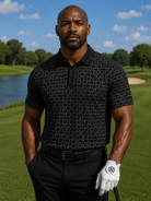 Back the Badge Black Performance Golf Polo - image 1