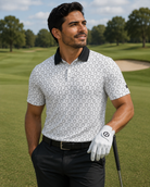 Back the Badge White Performance Golf Polo - image 1