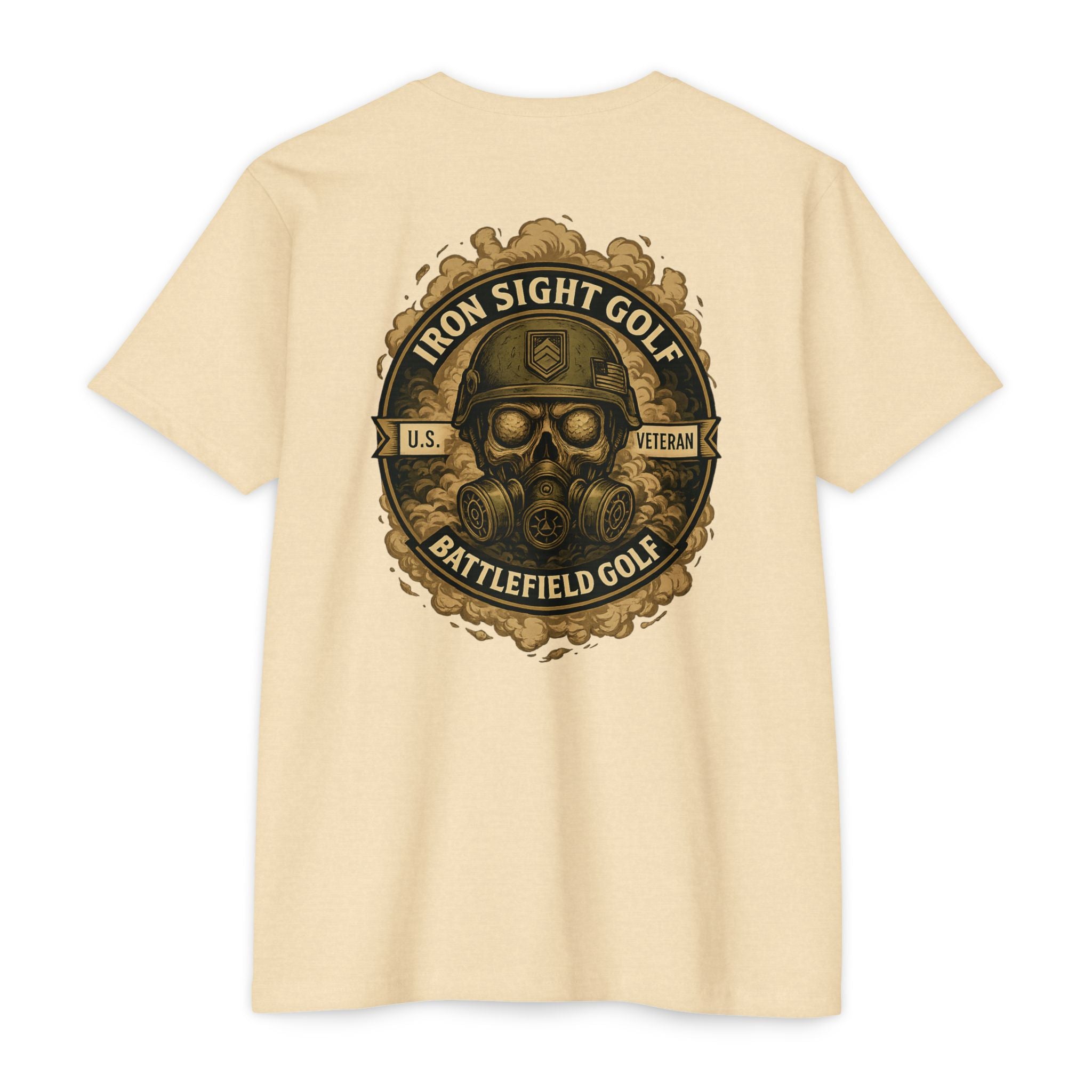 Battlefield Golf US Veteran T-Shirt with Skull Helmet and Golf Ball Eyes - image 2