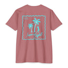 Beachfront Golf Club Stamp T-Shirt with Female Golfer Tropical Design - image 2