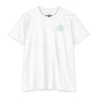 Beachfront Golf Club Stamp T-Shirt with Female Golfer Tropical Design - image 7