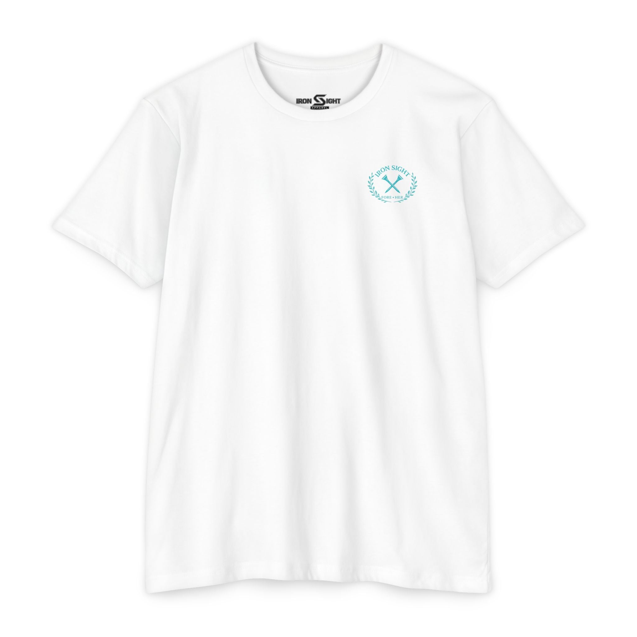 Beachfront Golf Club Stamp T-Shirt with Female Golfer Tropical Design - image 7