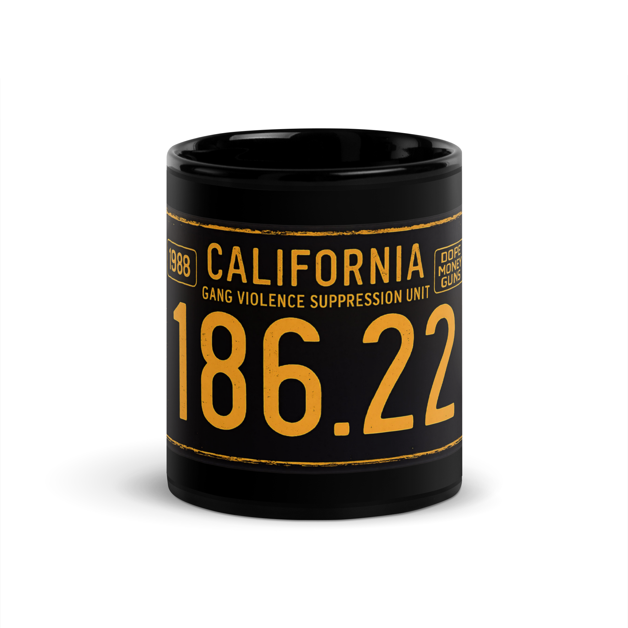 186.22 GVSU Black Glossy Mug - Iron Sight Golf