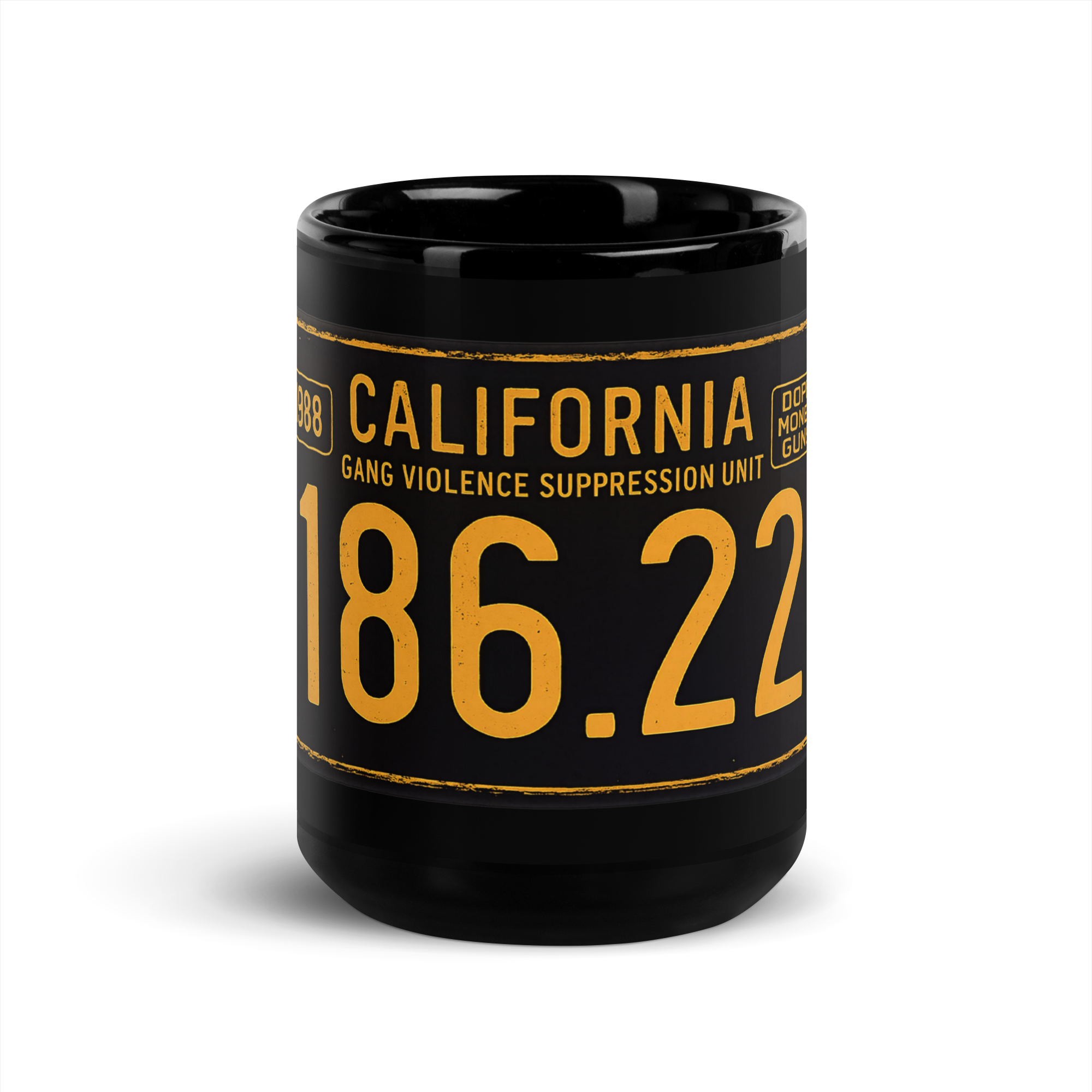 186.22 GVSU Black Glossy Mug - Iron Sight Golf