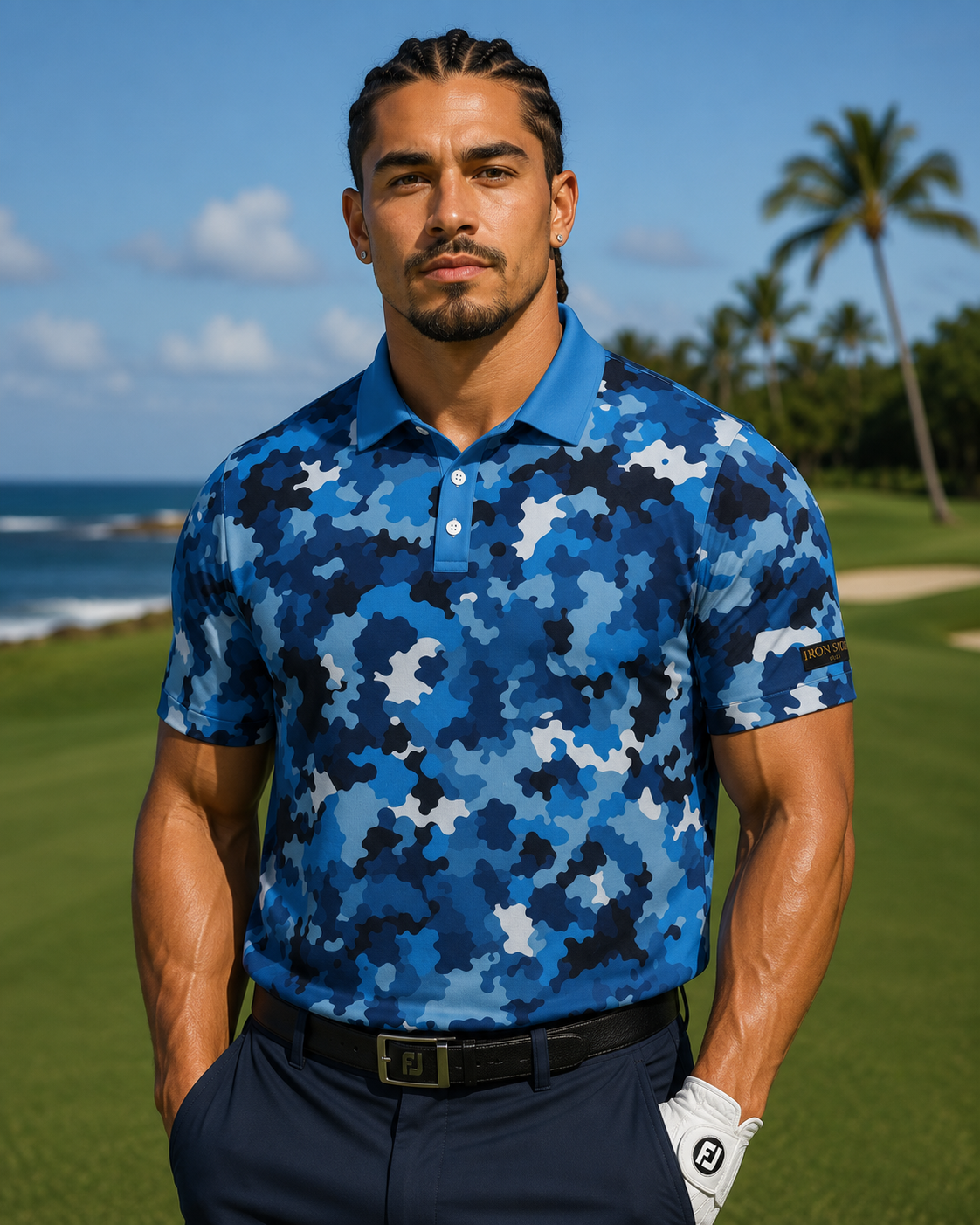 Blue Alert Performance Golf Polo by Iron Sight Golf - image 1