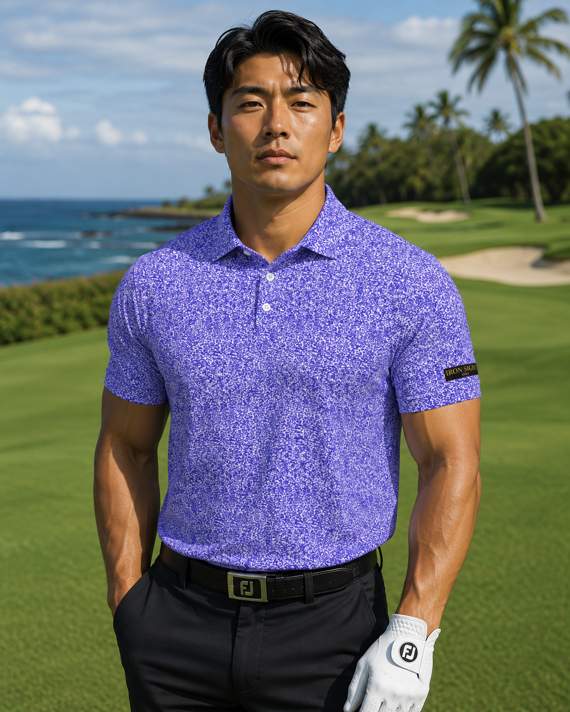 Blue Crush Performance Golf Polo by Iron Sight Golf - image 1
