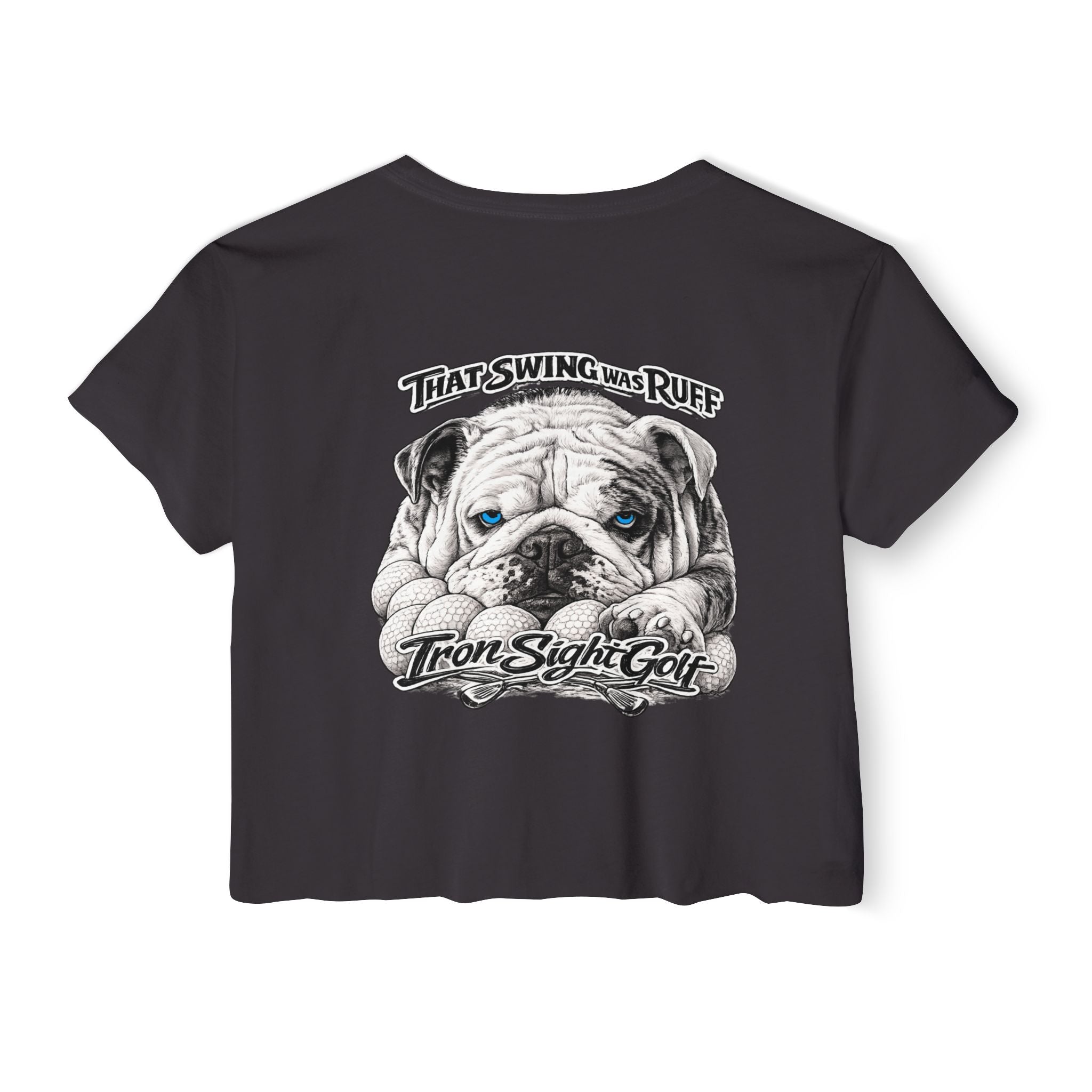 Bulldog Graphic Crop Top That Swing Was Ruff - image 1