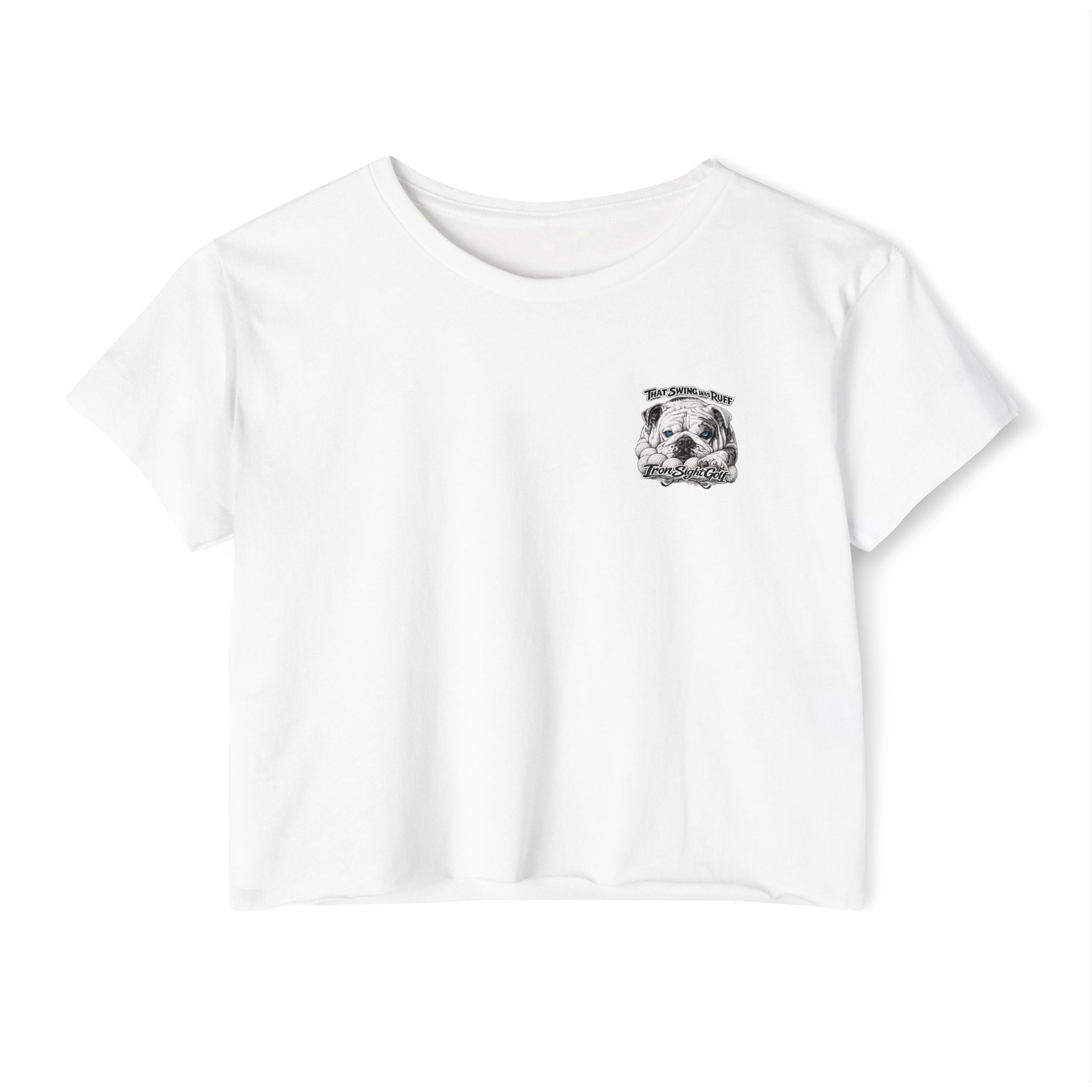 Bulldog Graphic Crop Top That Swing Was Ruff - image 2