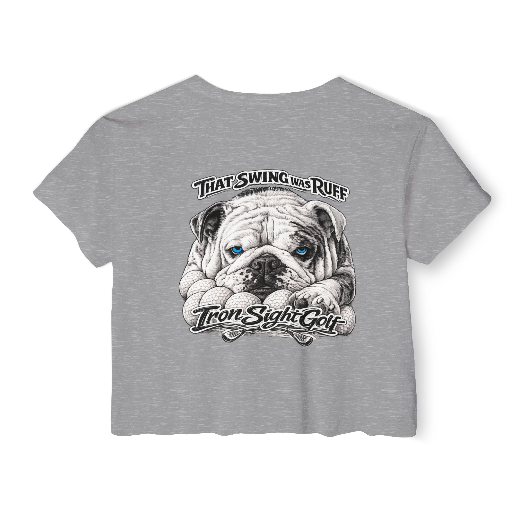 Bulldog Graphic Crop Top That Swing Was Ruff - image 5