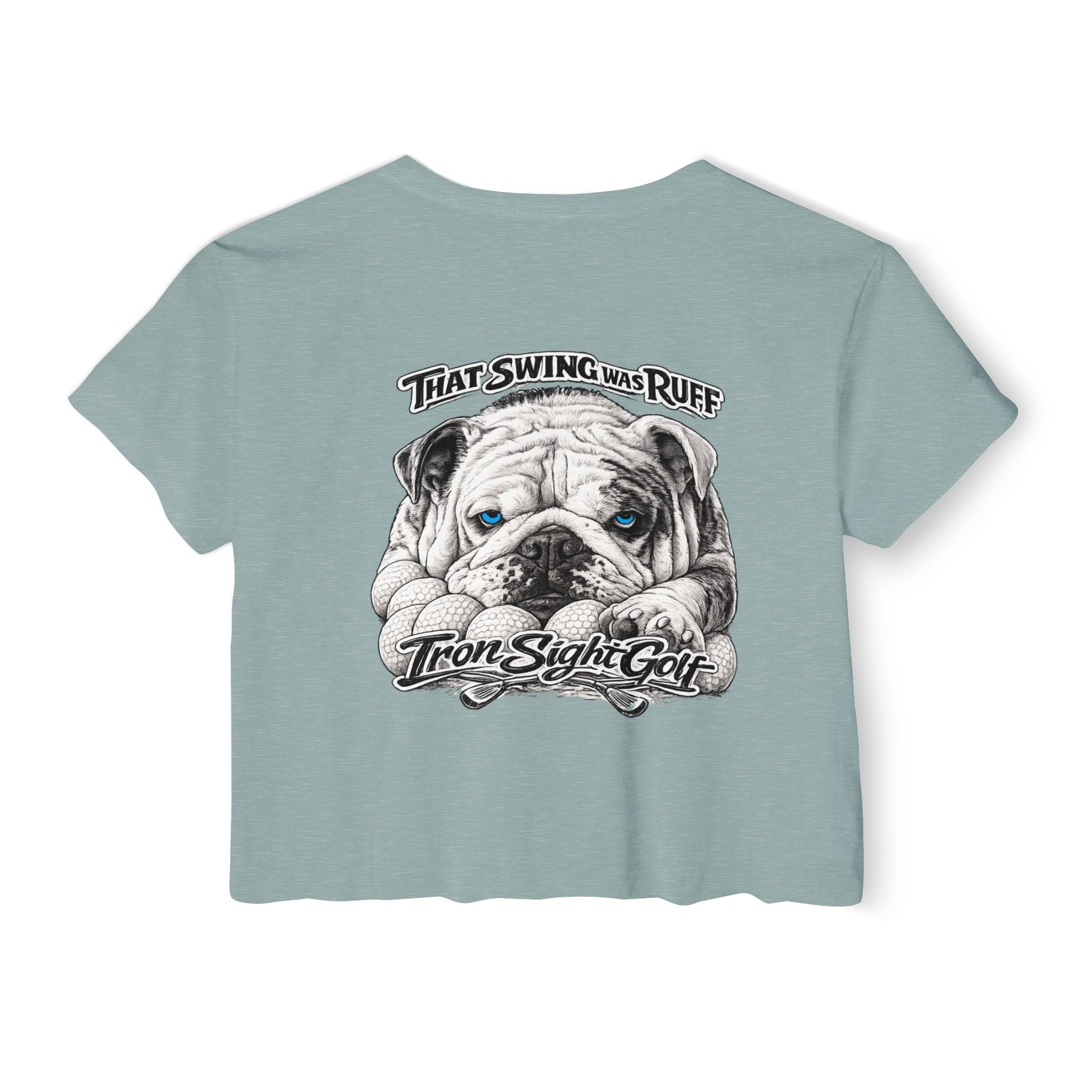 Bulldog Graphic Crop Top That Swing Was Ruff - image 7
