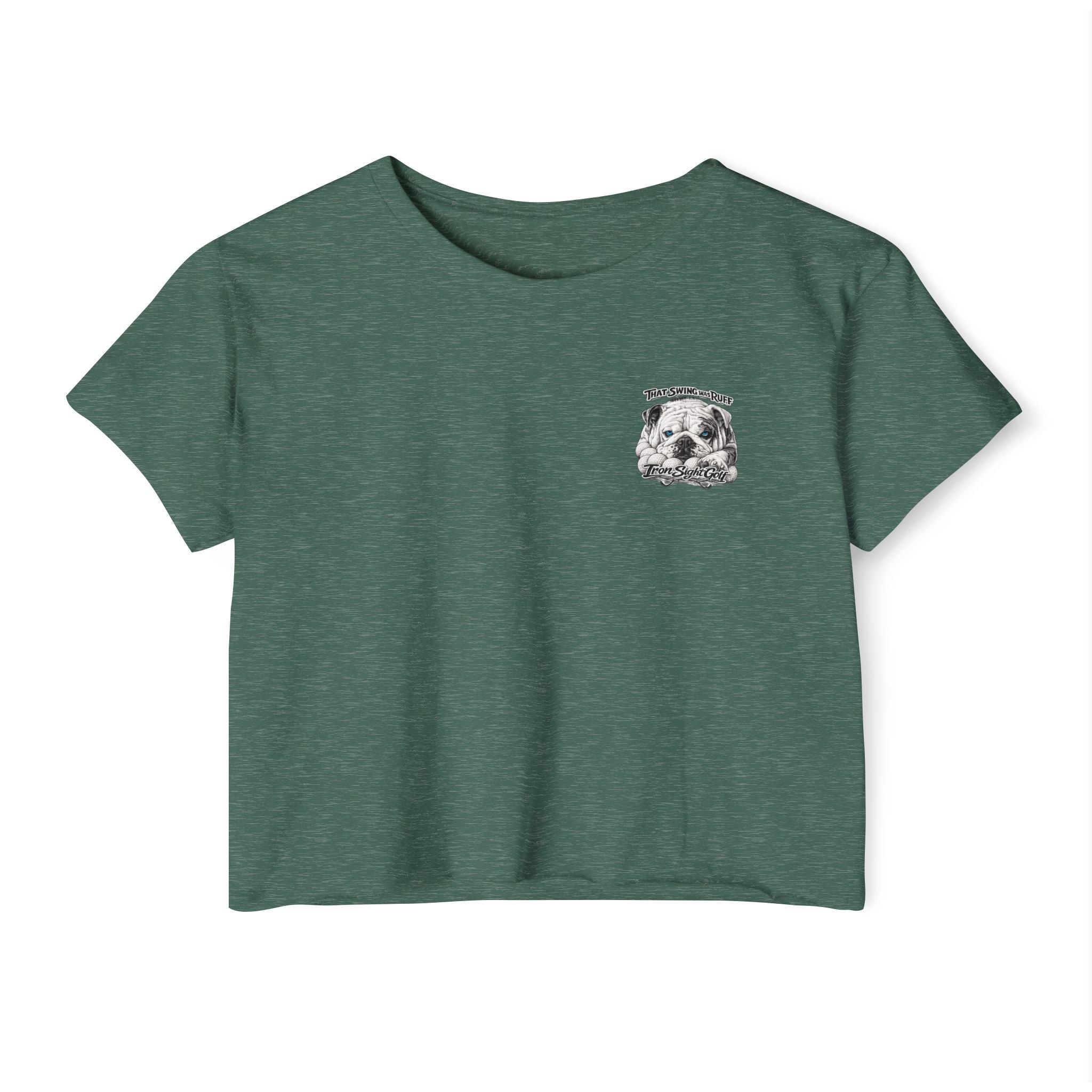 Bulldog Graphic Crop Top That Swing Was Ruff - image 14