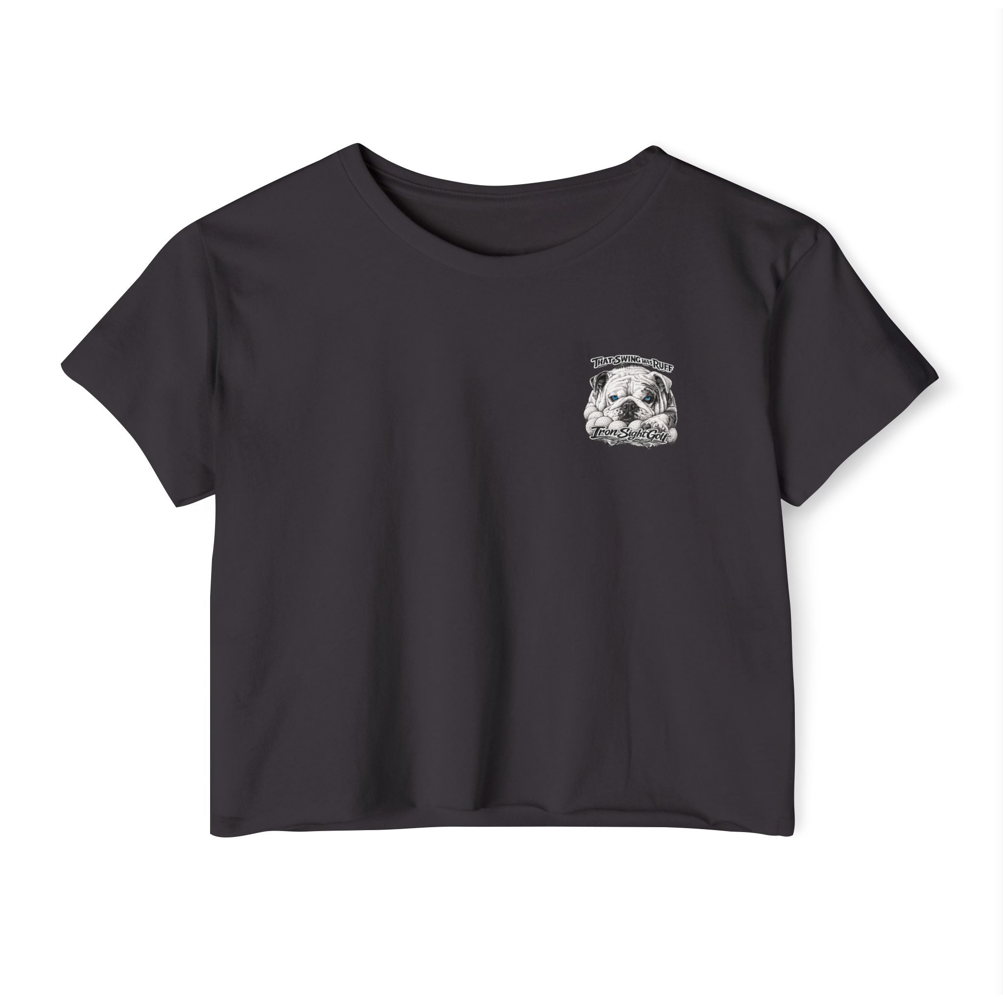 Bulldog Graphic Crop Top That Swing Was Ruff - image 17