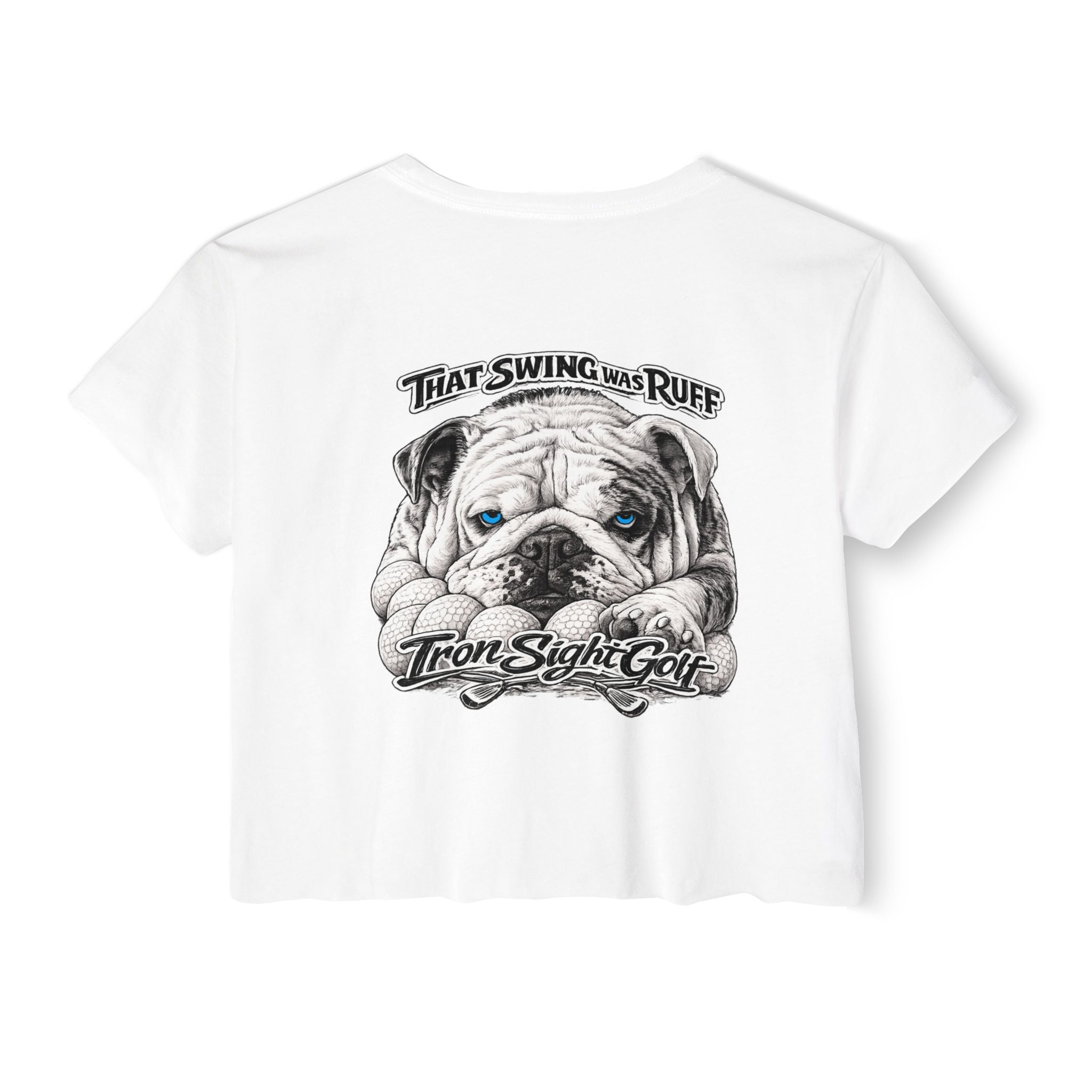 Bulldog Graphic Crop Top That Swing Was Ruff - image 20