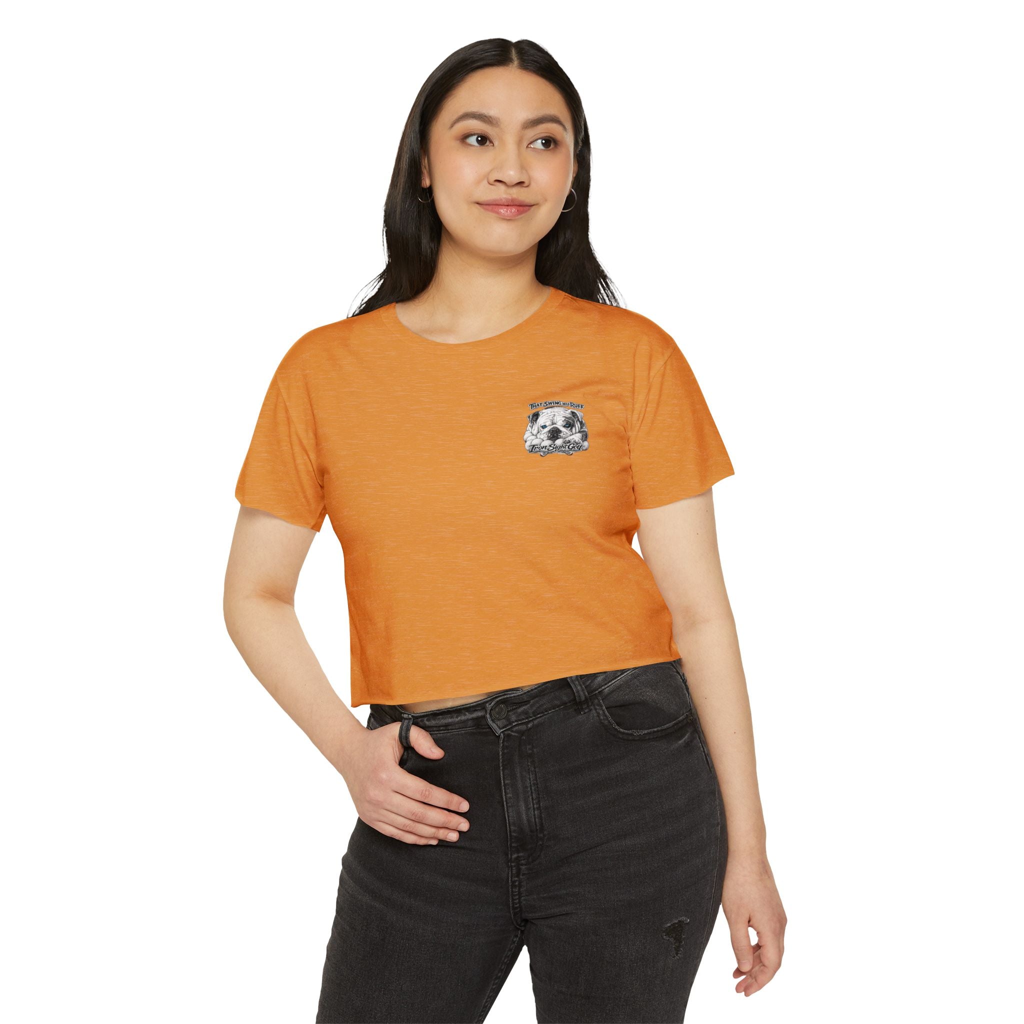 Bulldog Graphic Crop Top That Swing Was Ruff - image 23