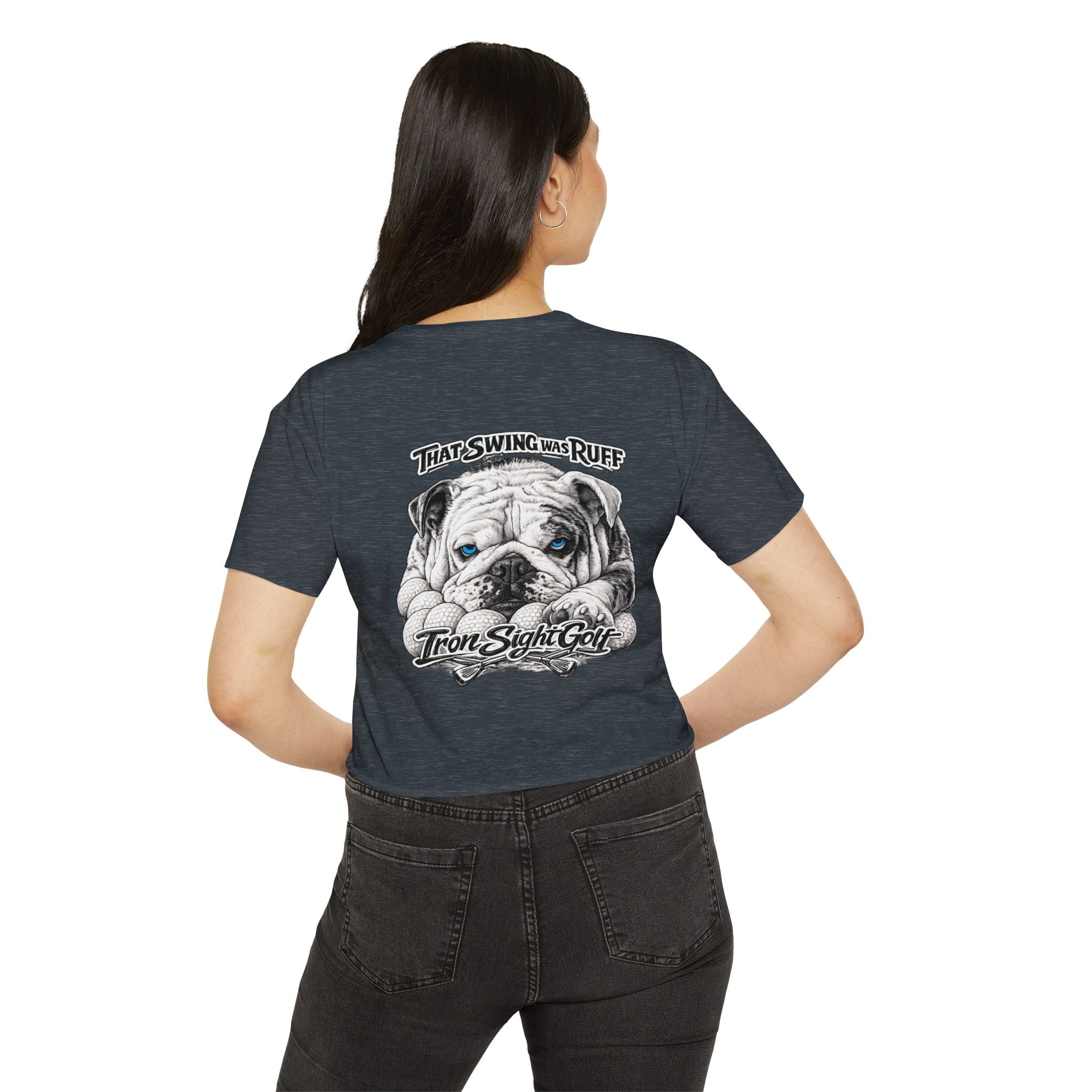 Bulldog Graphic Crop Top That Swing Was Ruff - image 34