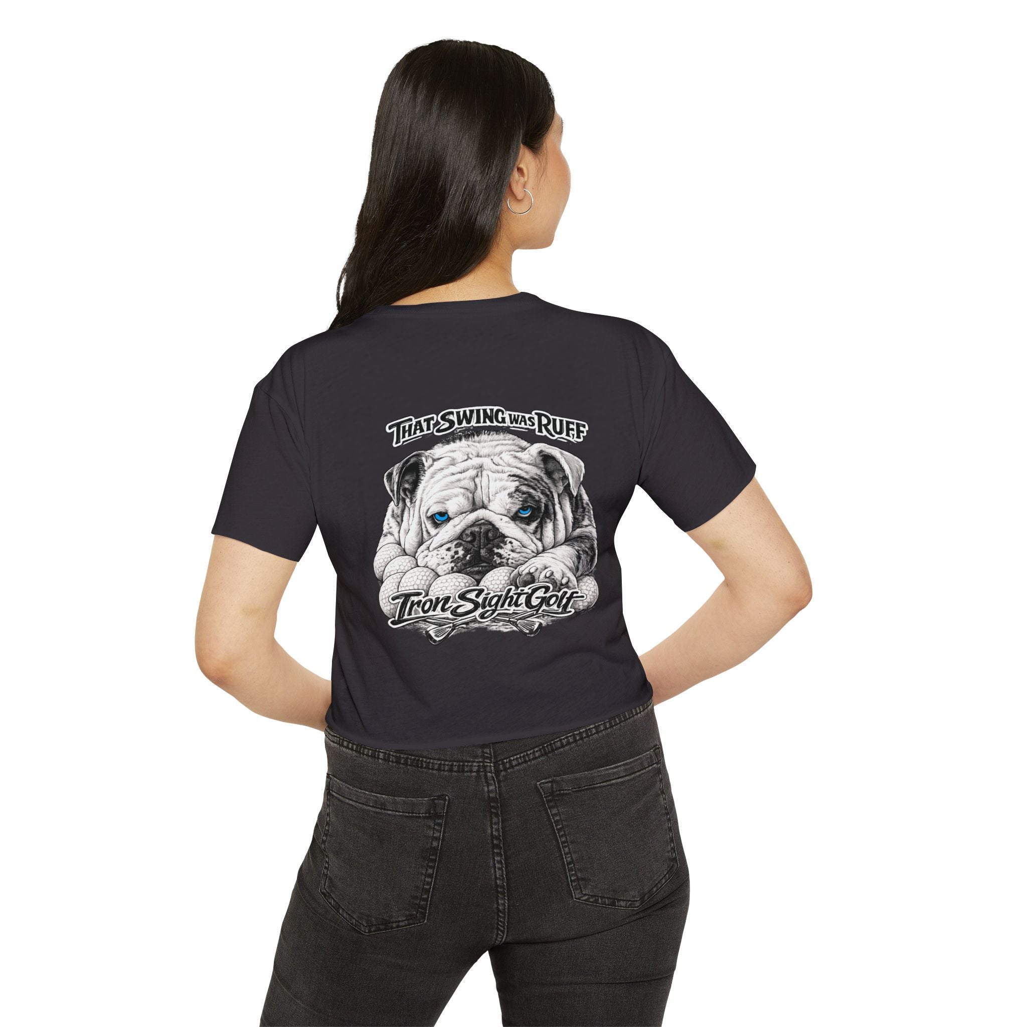Bulldog Graphic Crop Top That Swing Was Ruff - image 36