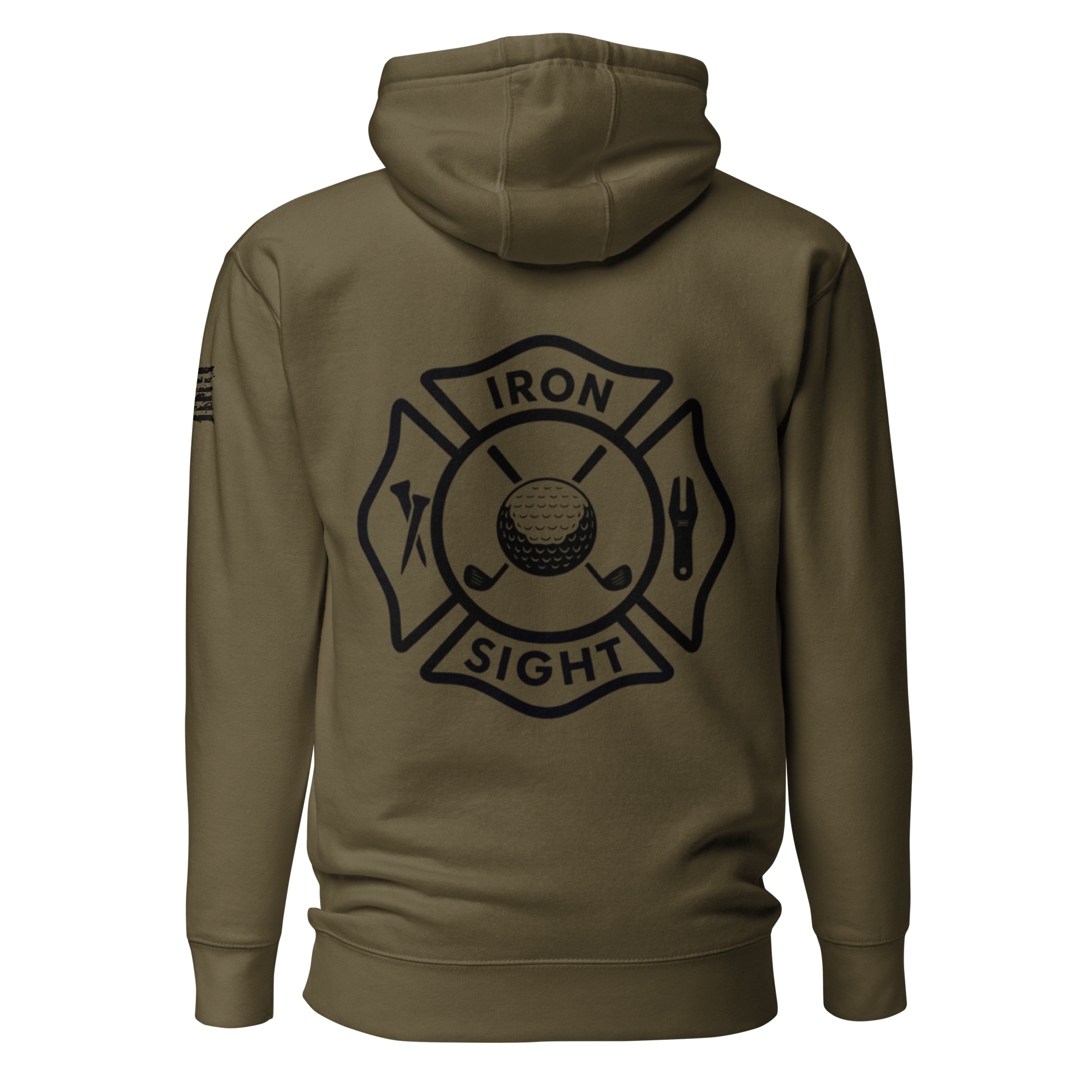 Firefighter Hoodie - Stylish and Comfortable Firefighter Logo Design - Iron Sight Golf