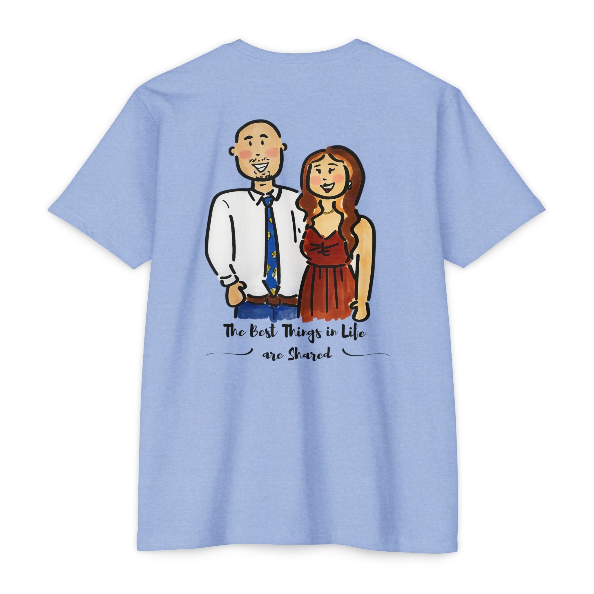 Couple Illustration T-Shirt The Best Things in Life Are Shared - image 5