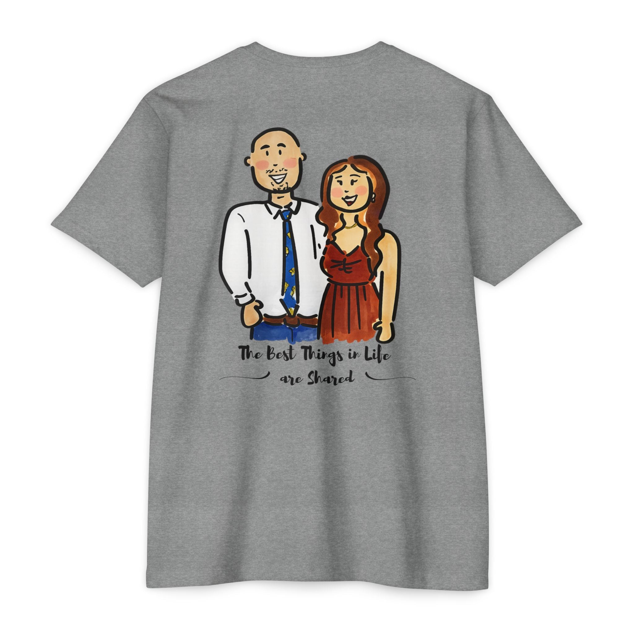 Couple Illustration T-Shirt The Best Things in Life Are Shared - image 6