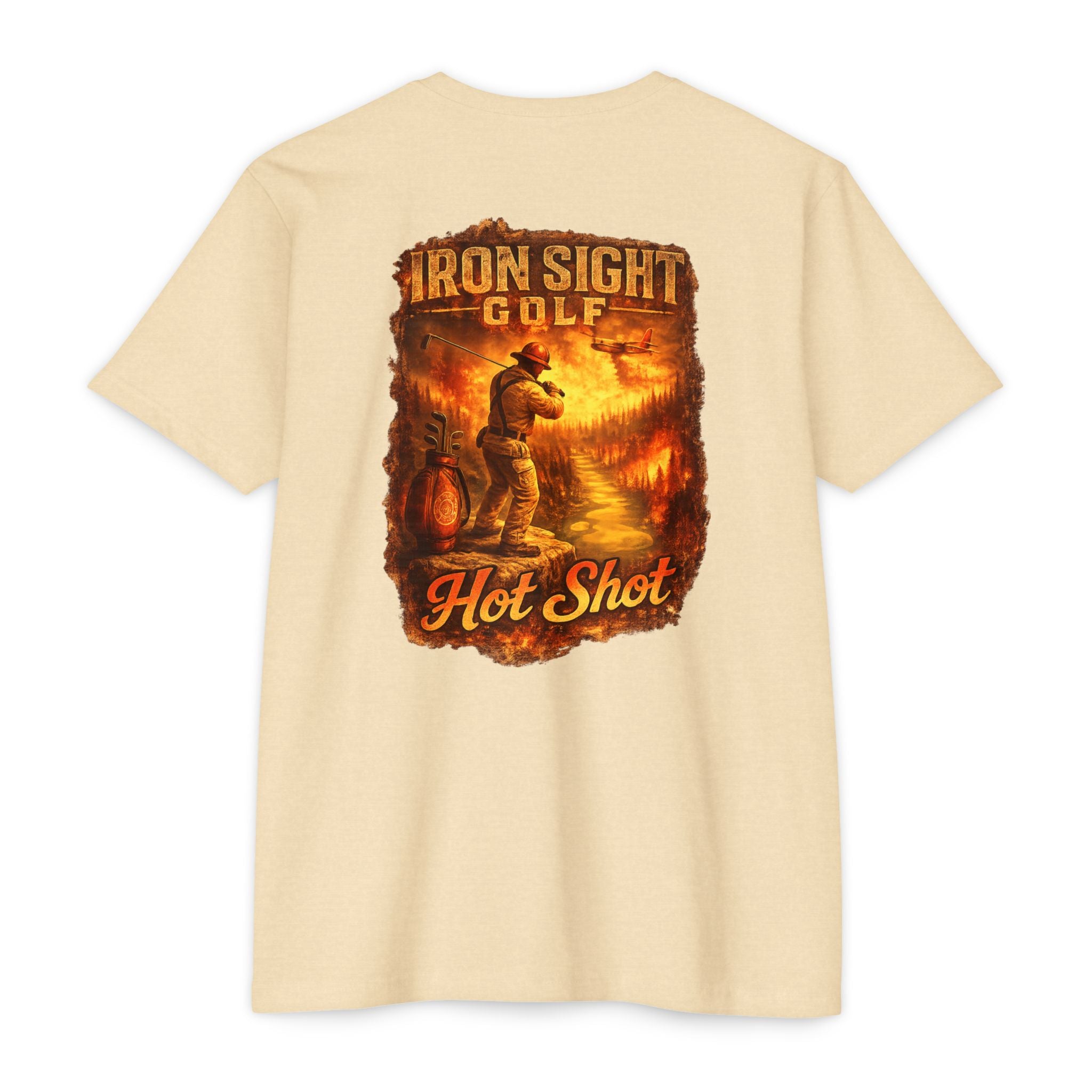Firefighter Iron Sight Golf Hot Shot T-Shirt - image 2