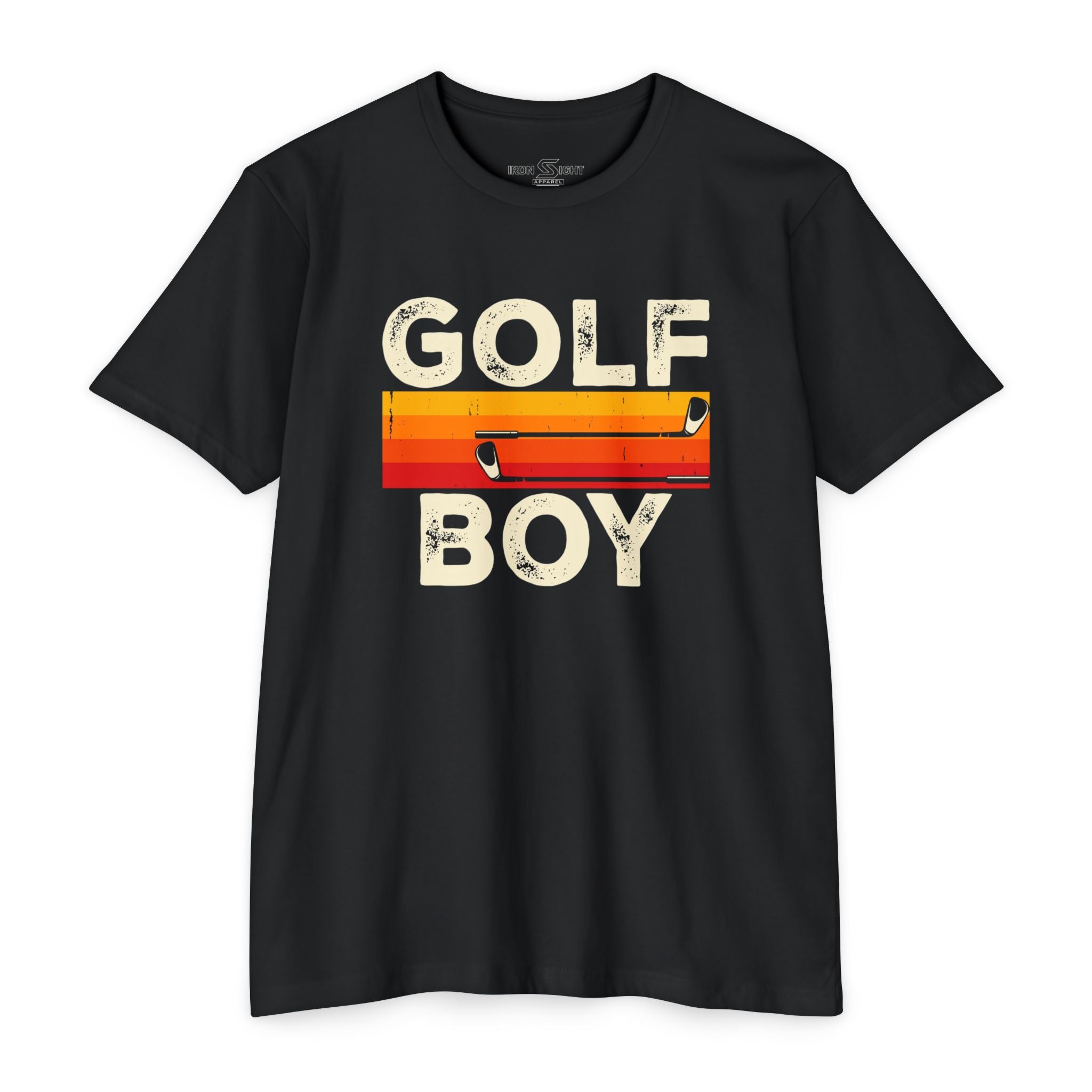 Golf Boy Retro Striped Vintage Golf Graphic T-Shirt - image 1