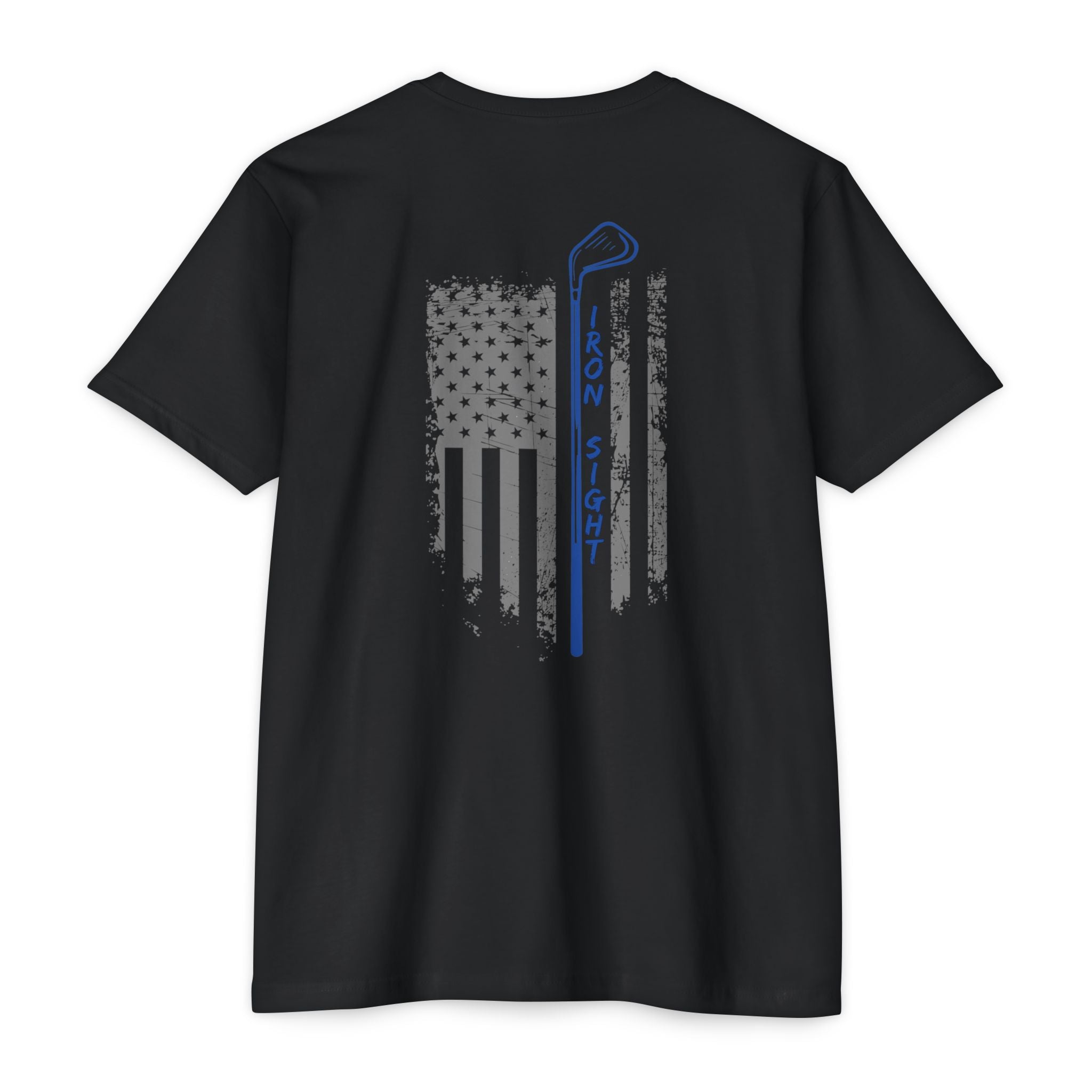 Iron Sight American Flag Golf Flagstick T-Shirt - image 1