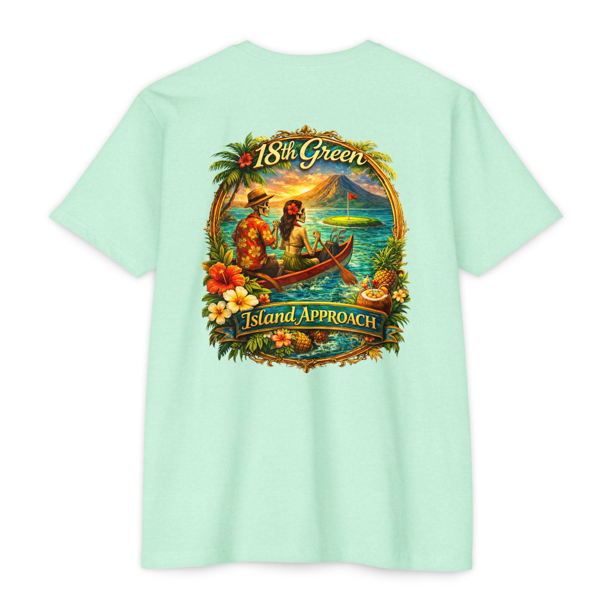 Hawaiian 18th Green Island Rowing Couple Golf T-Shirt - image 1