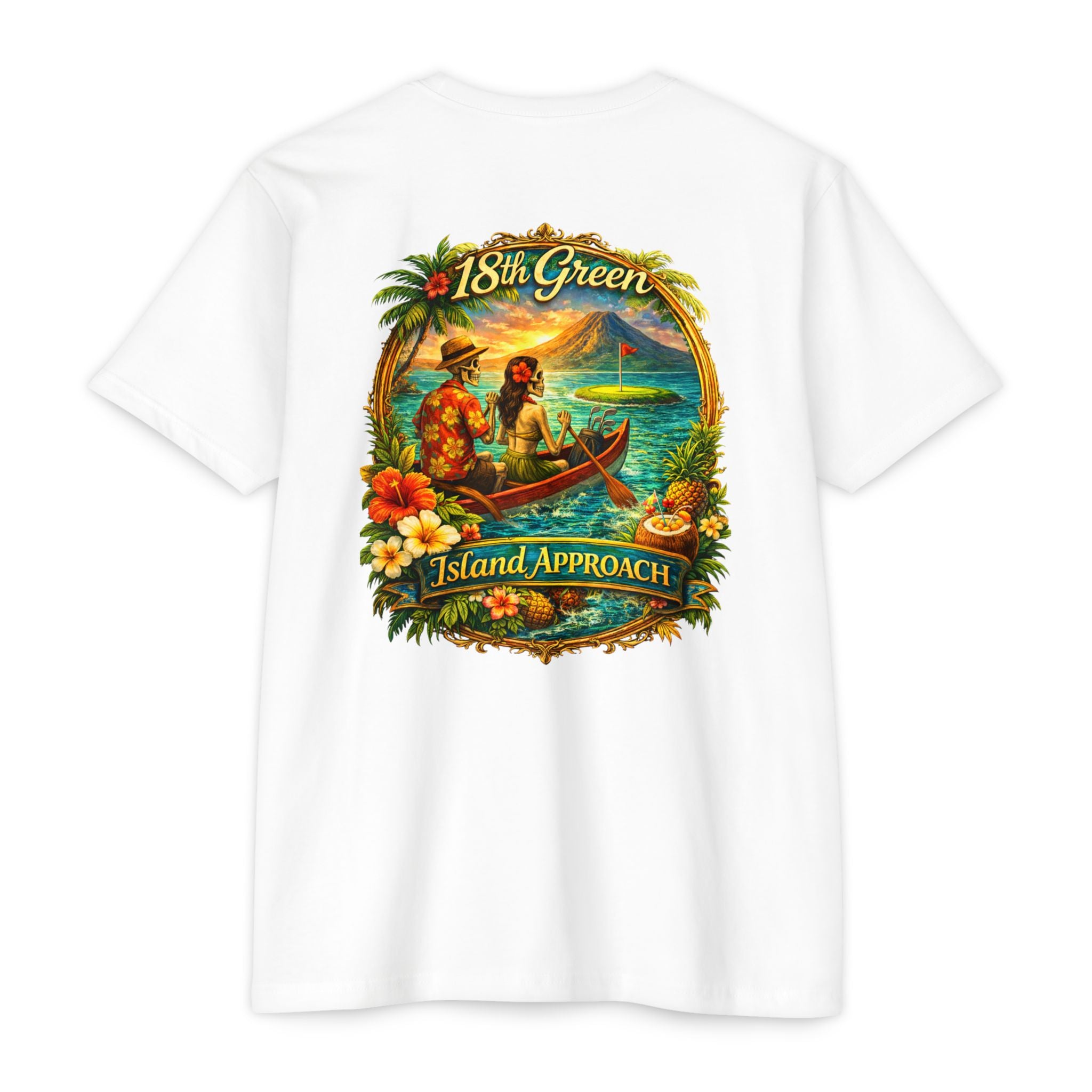 Hawaiian 18th Green Island Rowing Couple Golf T-Shirt - image 12