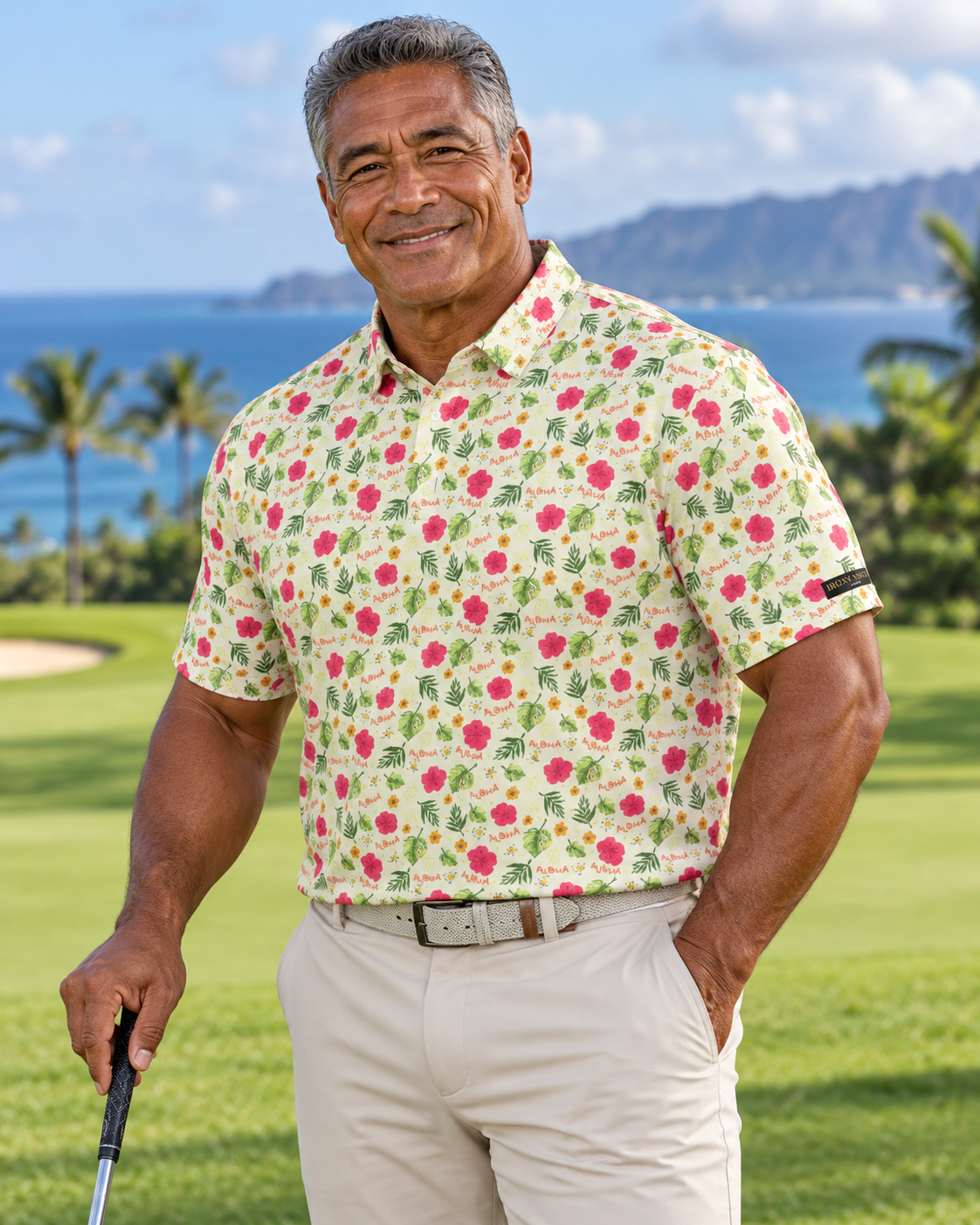Aloha Pride Men's Premium Golf Polo by Iron Sight Golf