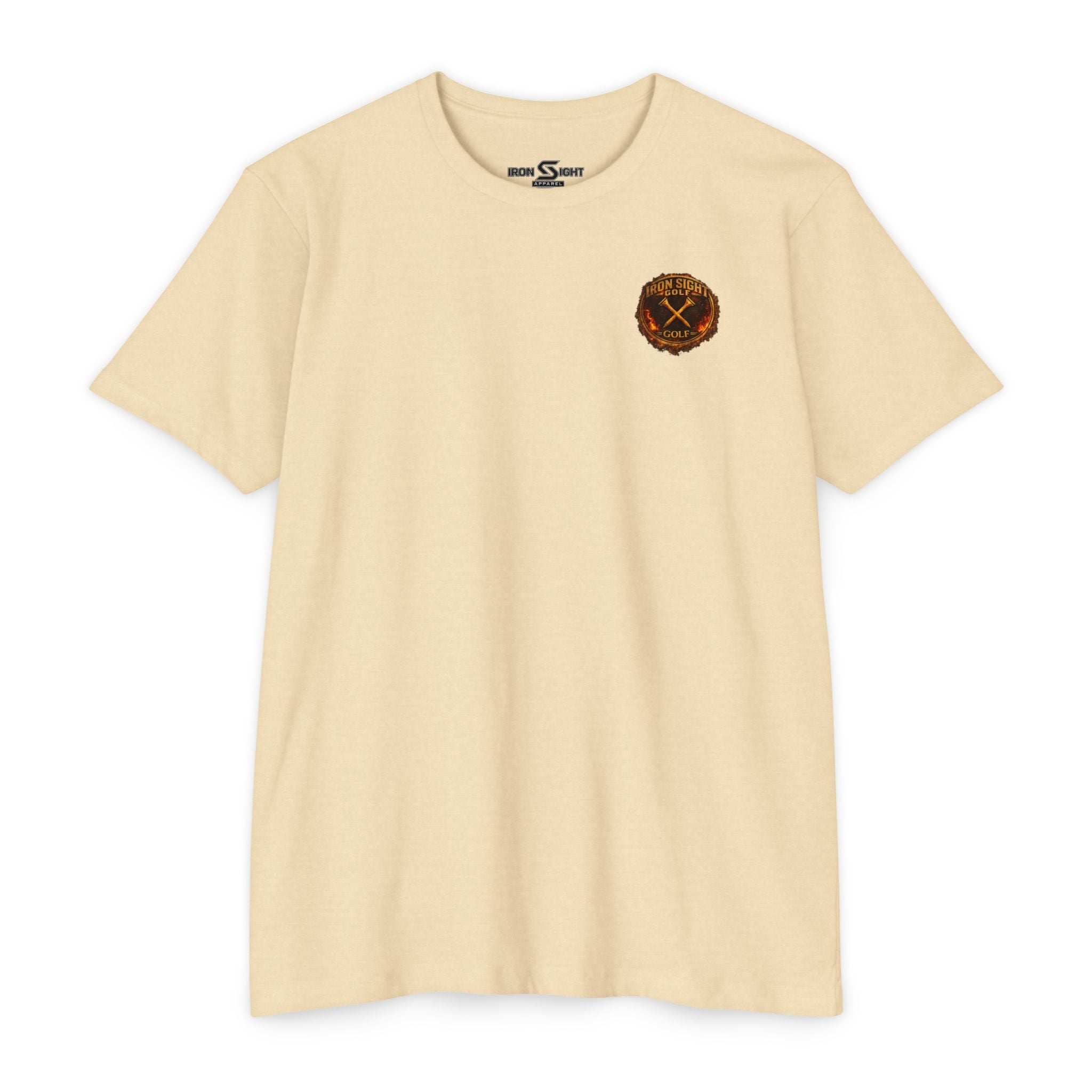 Iron Sight Golf Vintage Fire Fighter Golfing Crew T-Shirt - image 2
