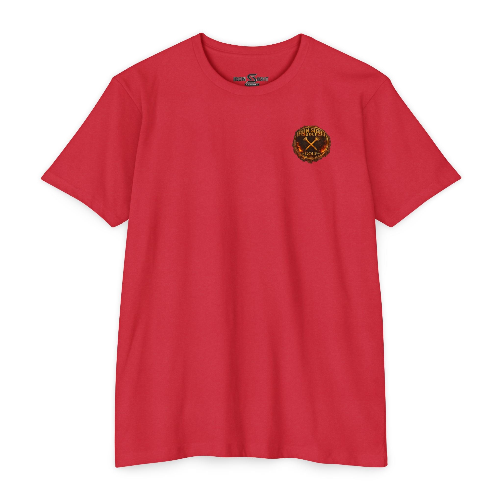 Iron Sight Golf Vintage Fire Fighter Golfing Crew T-Shirt - image 4