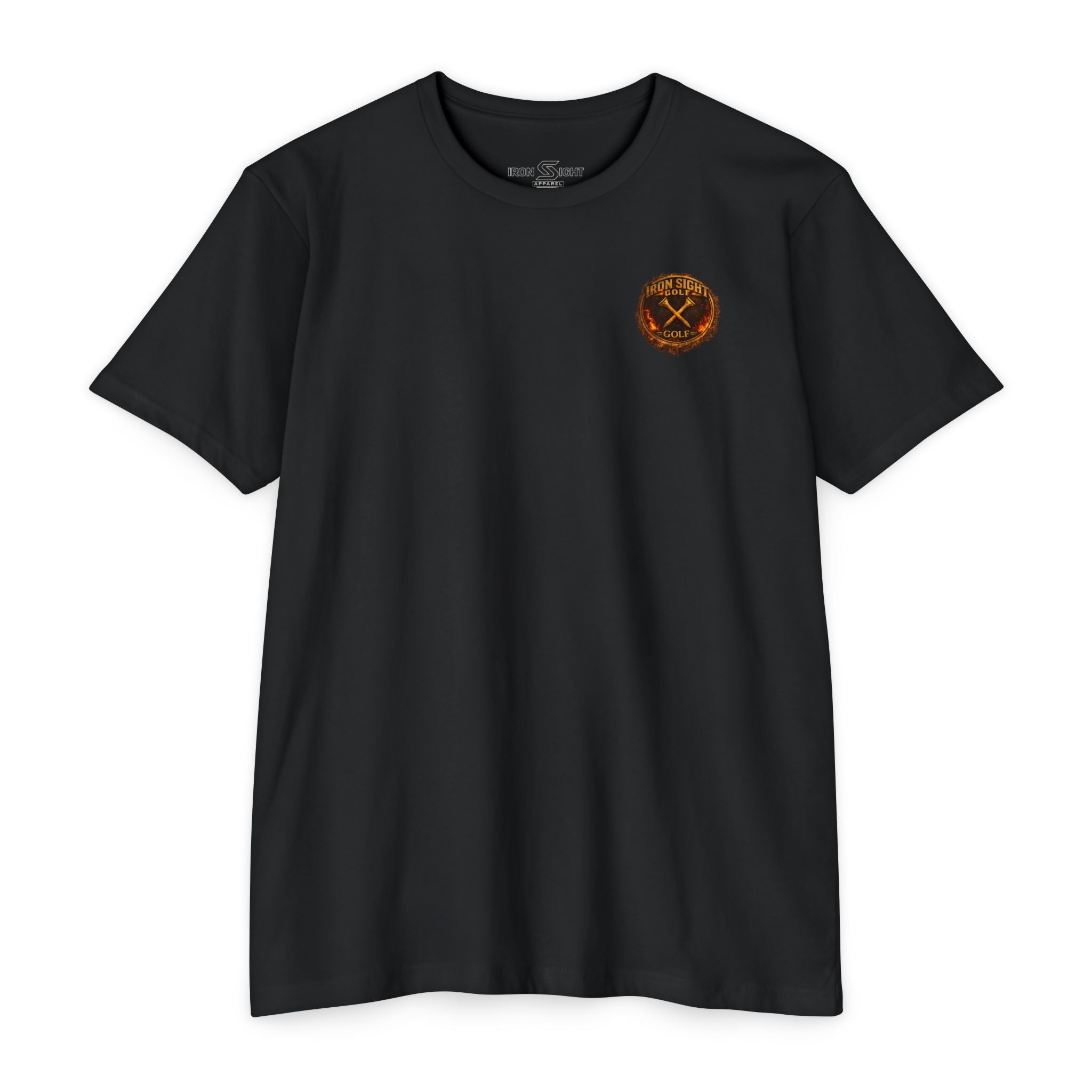 Iron Sight Golf Vintage Fire Fighter Golfing Crew T-Shirt - image 5